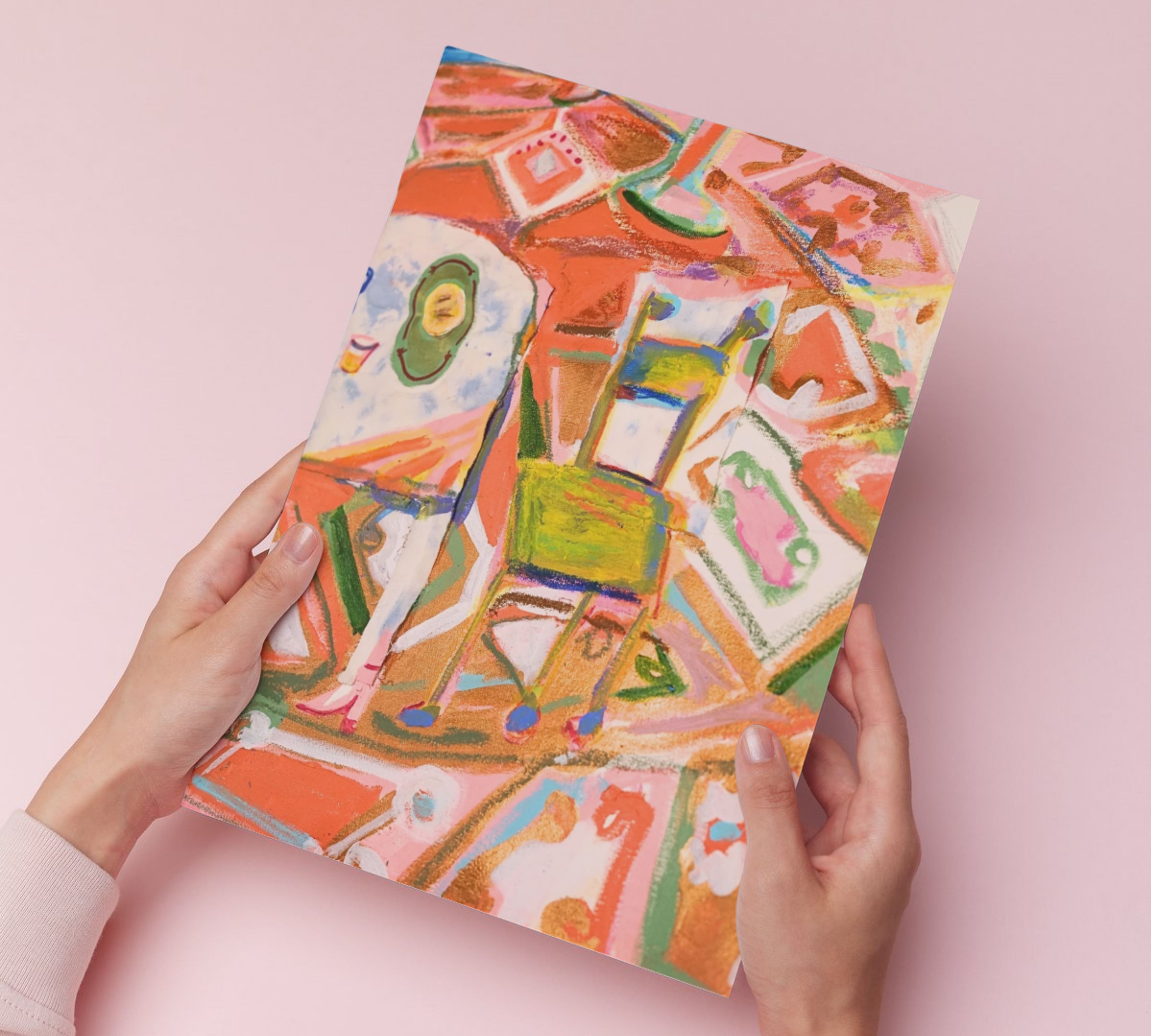 Il Tavolo con arepa hallway Art printMulticolor