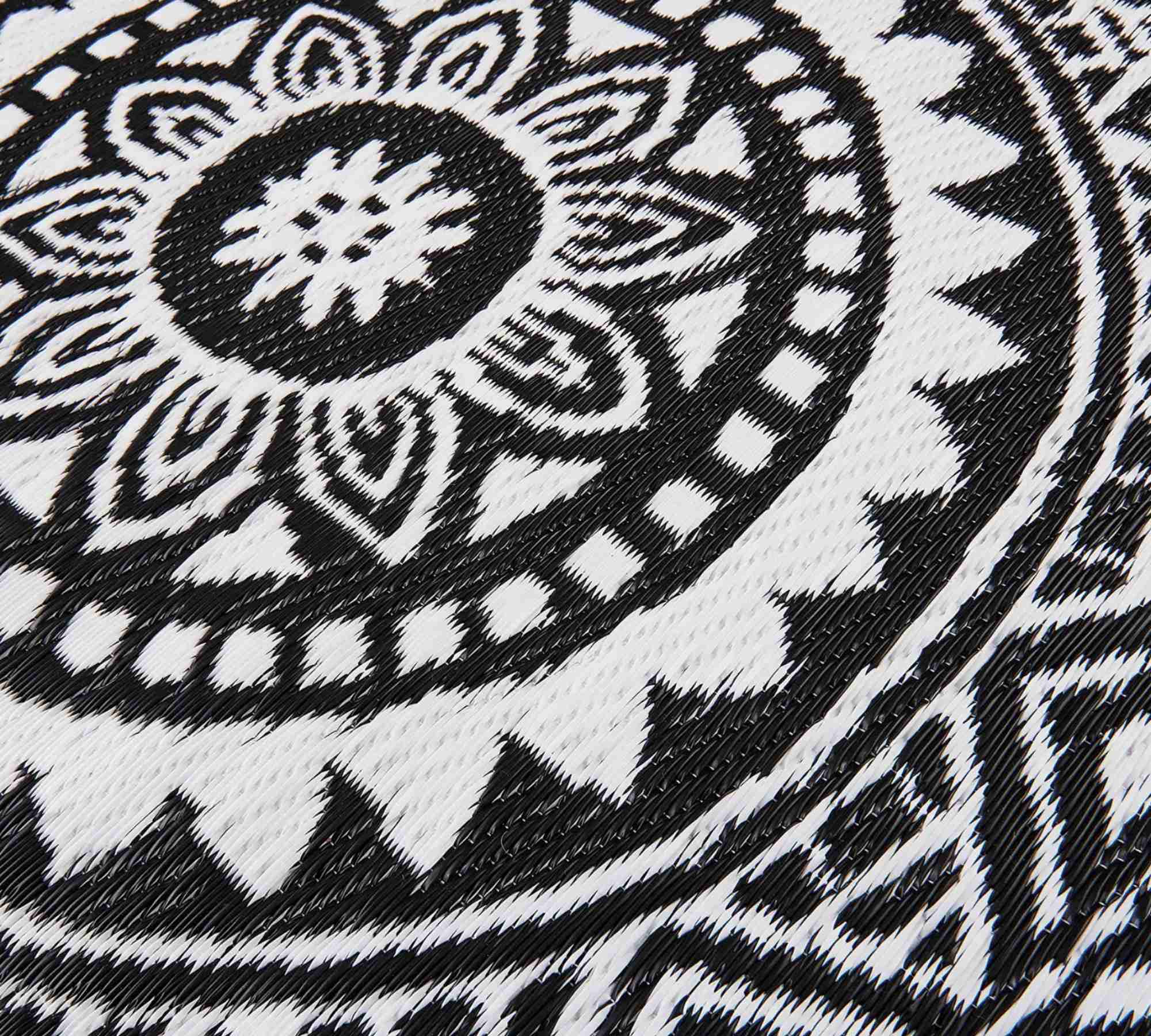 Snapstyle Newport Outdoorteppich - Wasserdicht Boho Schwarz Weiss