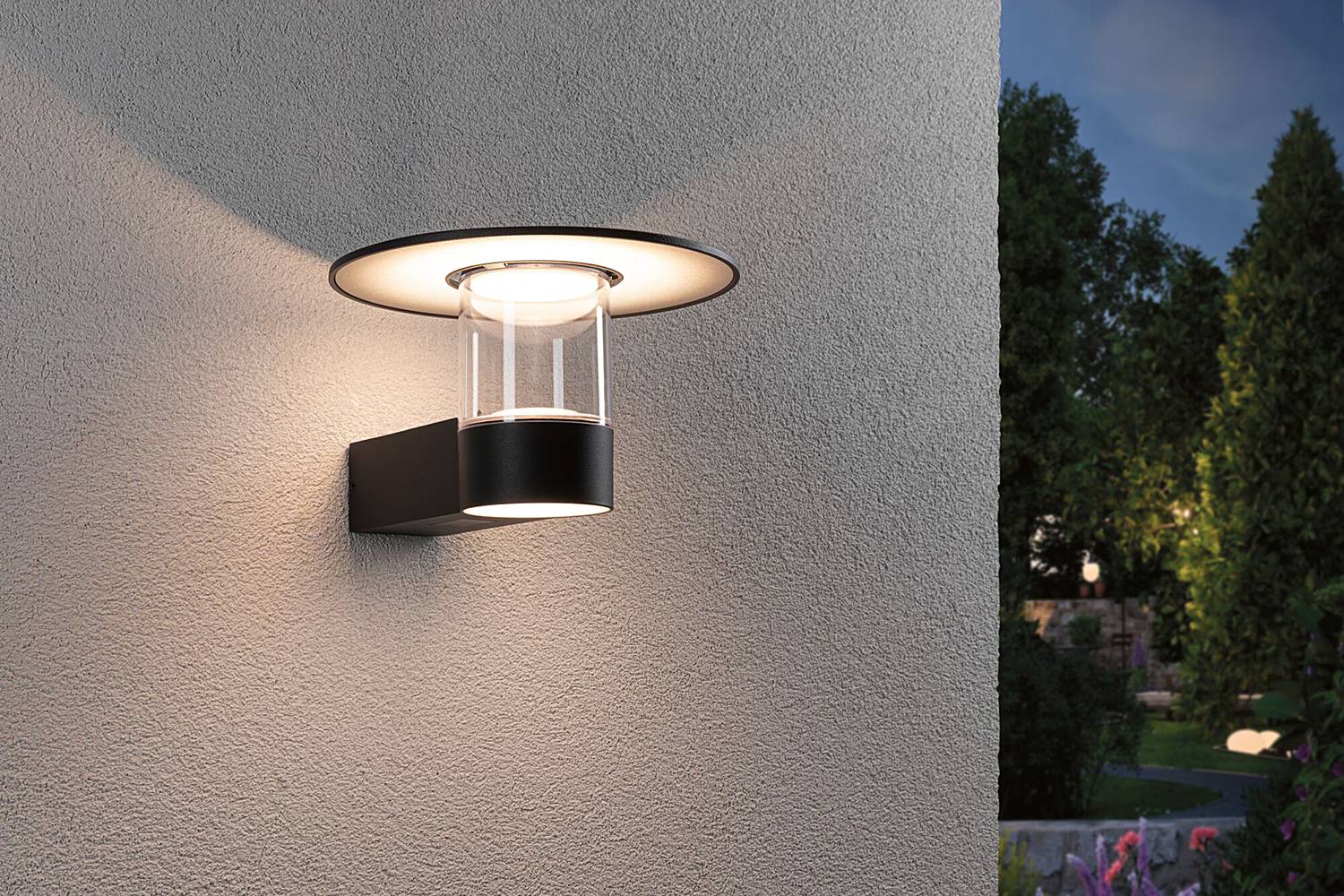 Wall lamp Sienna with sensor Aluminum Anthracite