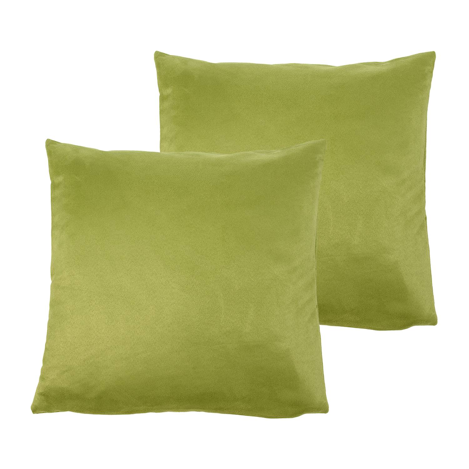 2x Alcatraz Kissenbezug Kunstfaser Khaki 50 x 50 cm