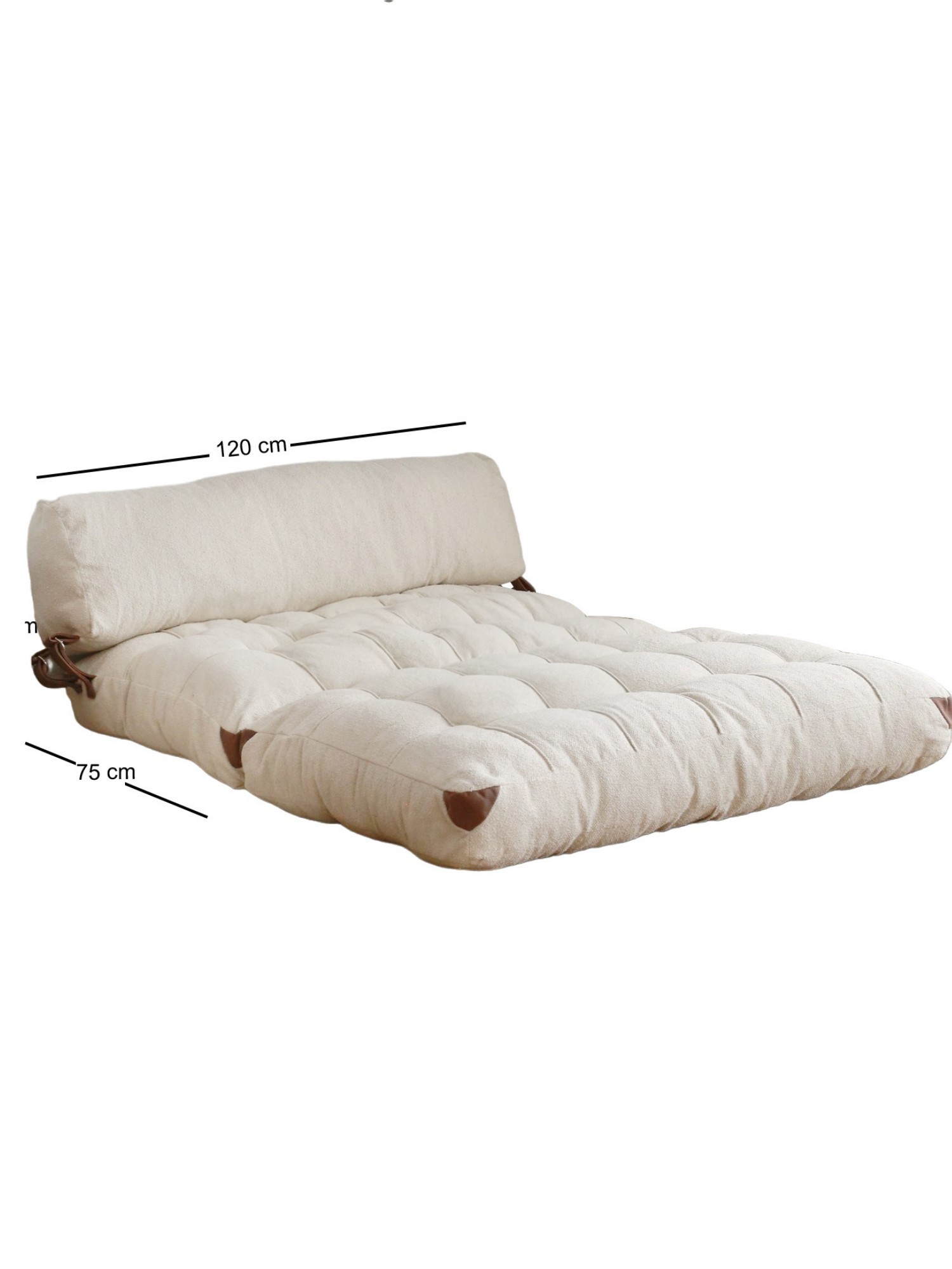 Schlafsofa 2-Sitzer Creme