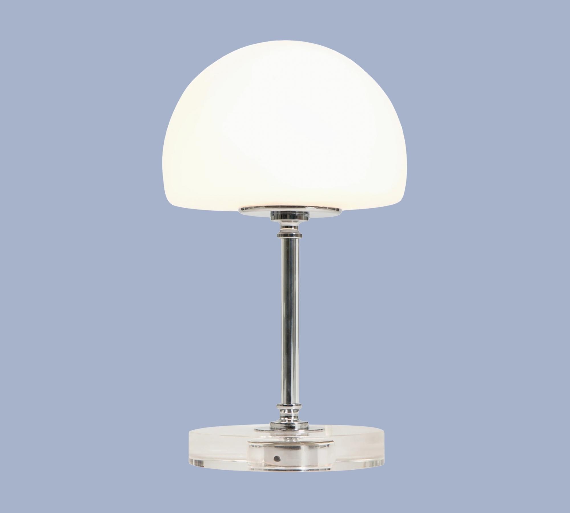 LED Tischleuchte Glas Touchfunktion 1-Flammig Silber