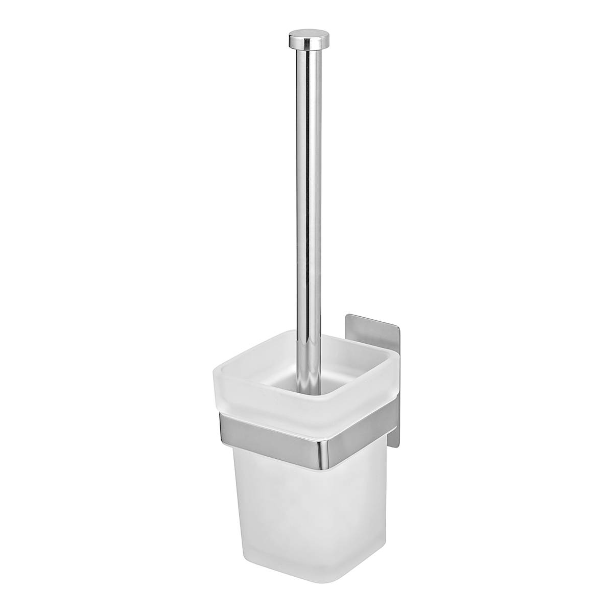 WC-Garnitur Genova Edelstahl Glas Silber