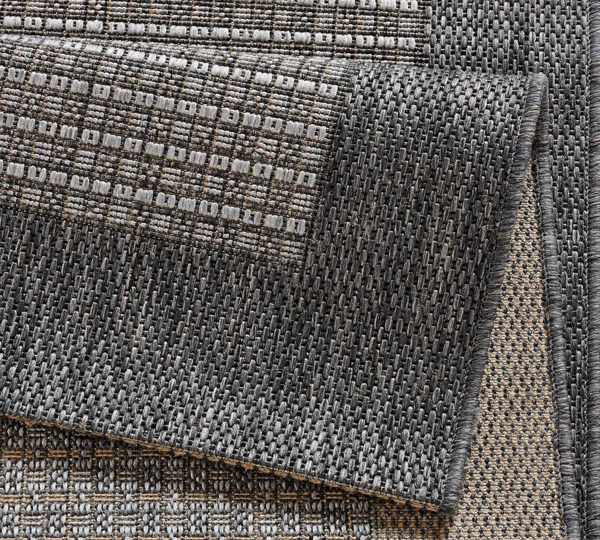 Kurzflorteppiche Textil Grau 120 x 170 cm