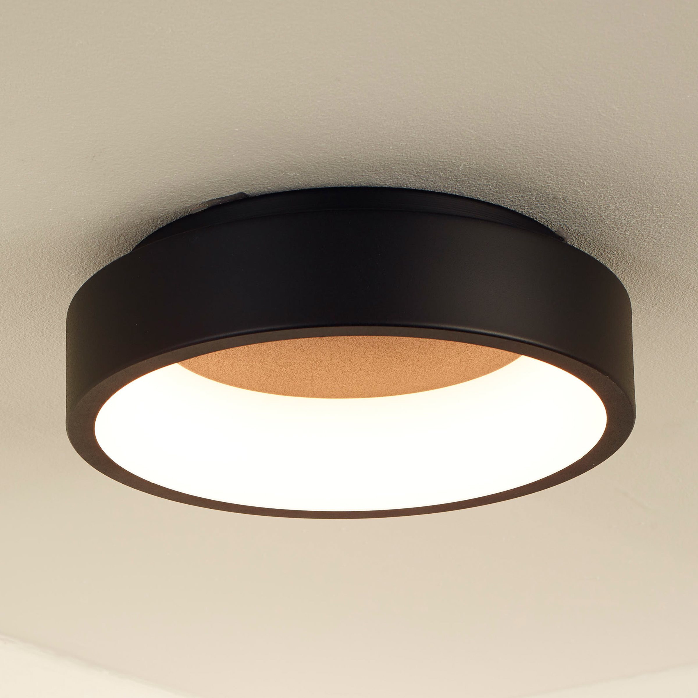 LED Ceiling Light Talowe Aluminum Black 30 cm