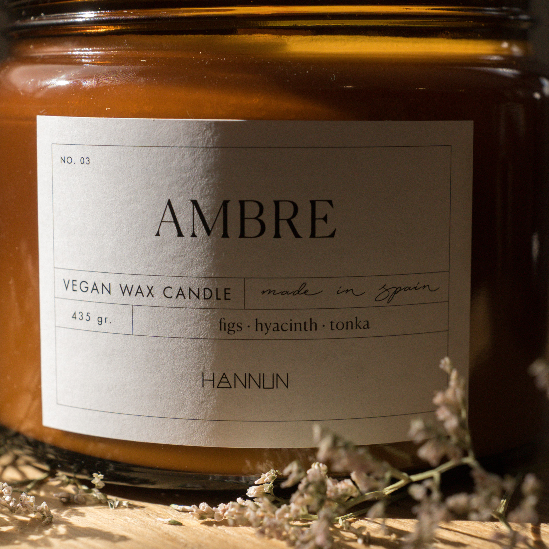 Ambre Duftkerze Sojawachs Braun