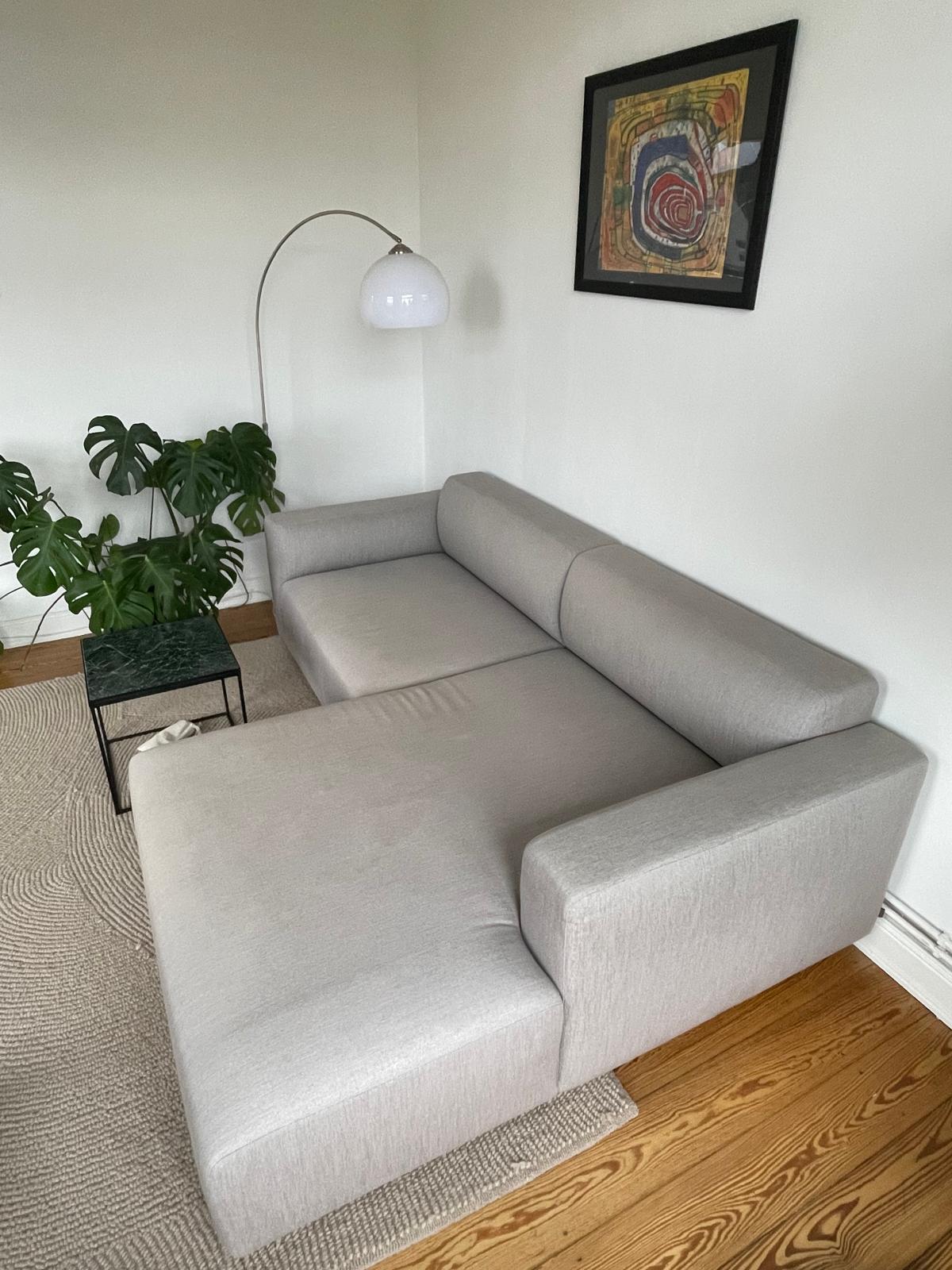 Develius 2-Sitzer Ecksofa Grau