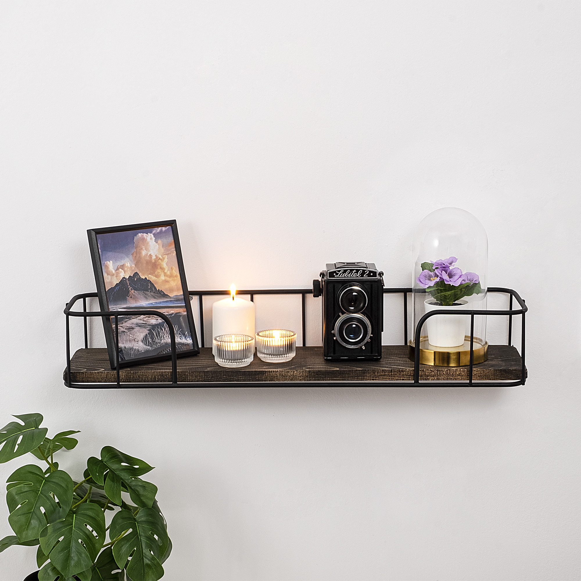 Syringa Wall Shelf Wood Veneer Black