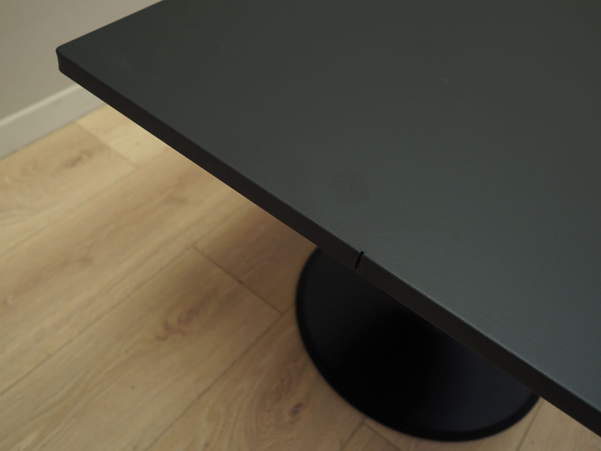 Side table wood black 1970s
