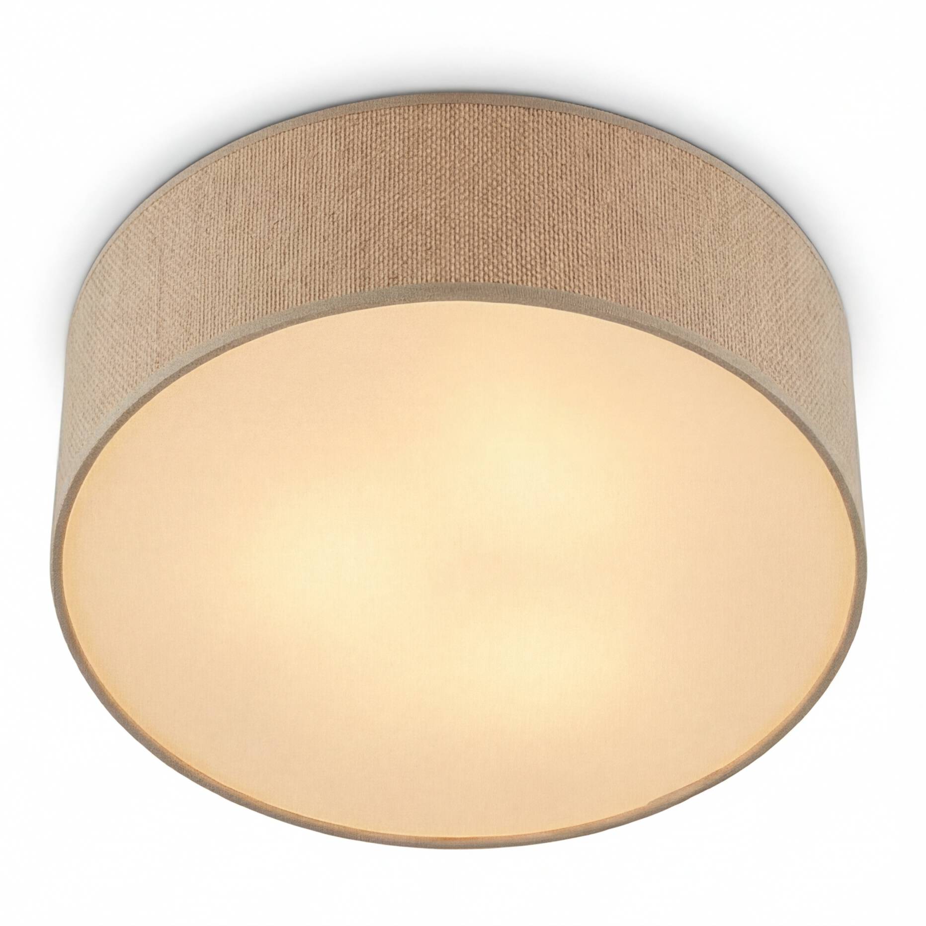 Aural Ceiling Light 1-bulb Linen Iron