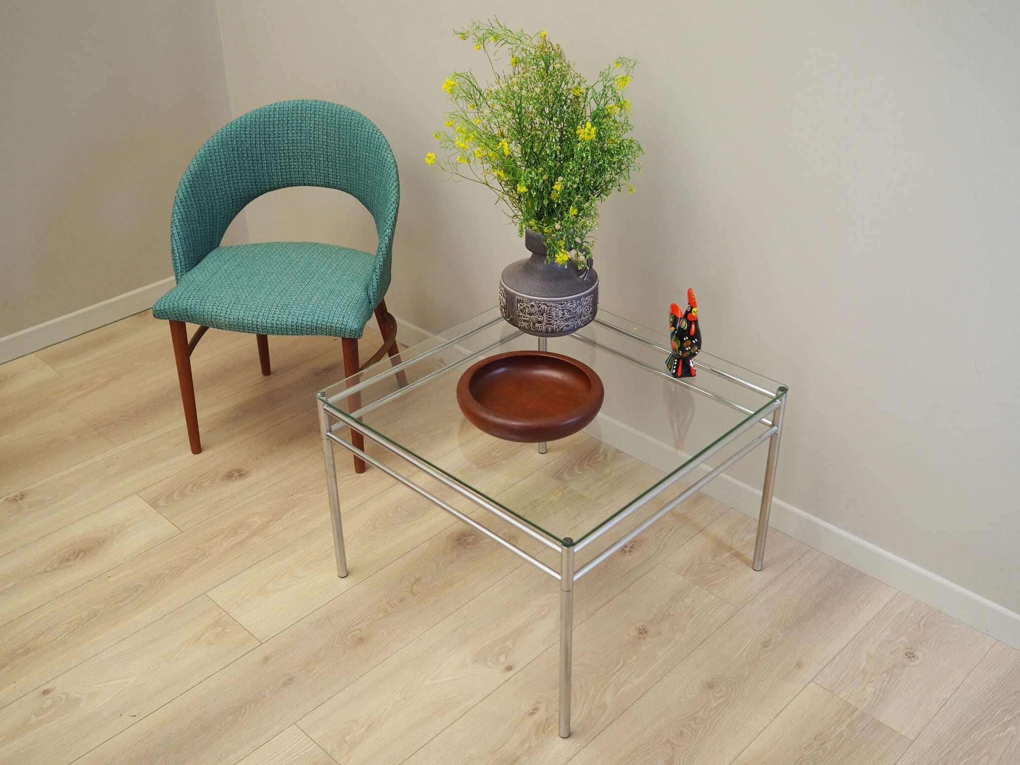 Vintage Plate Teak Brown 1960s