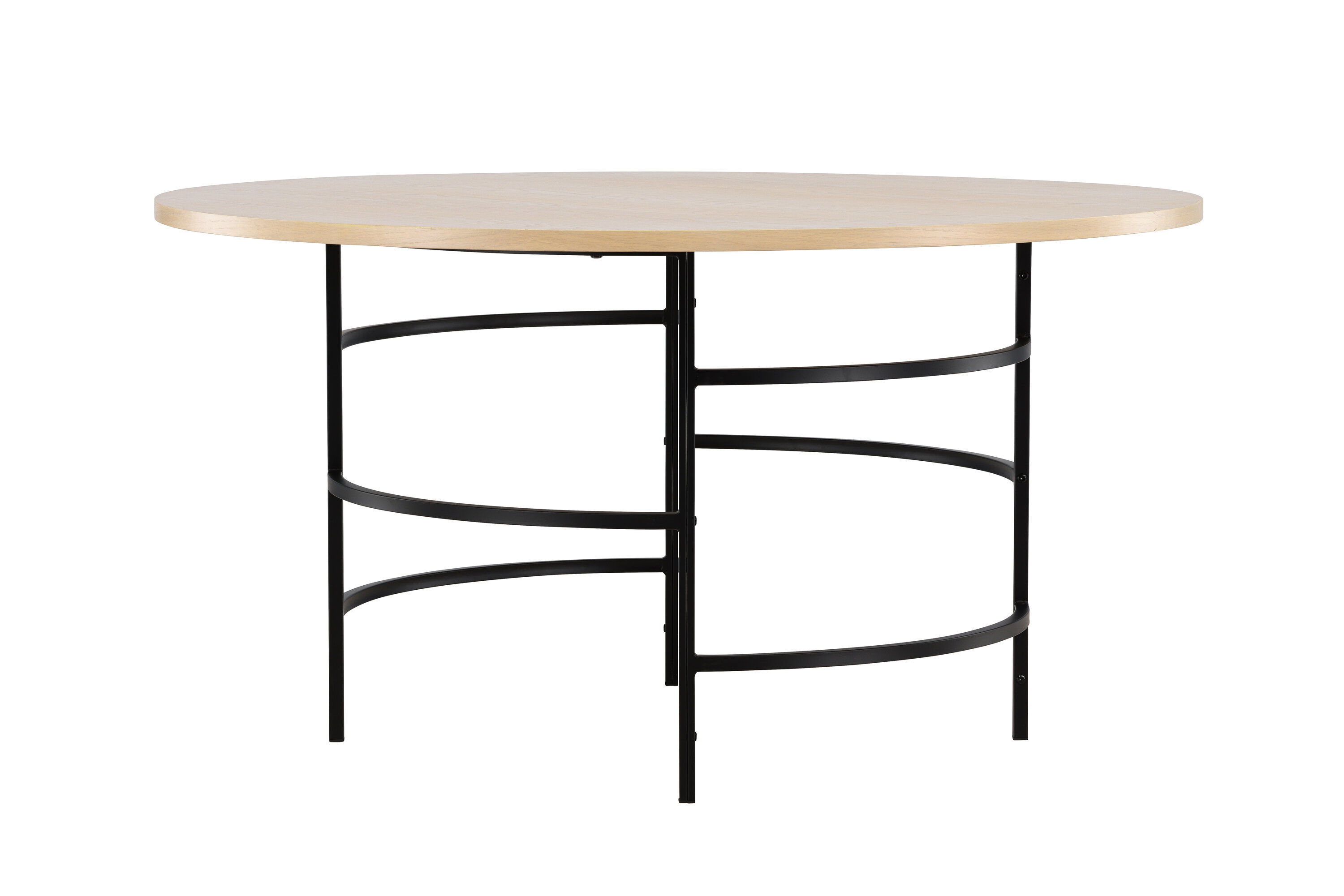 Copenhagen Dining table Whitewash Black ⌀140x74cm