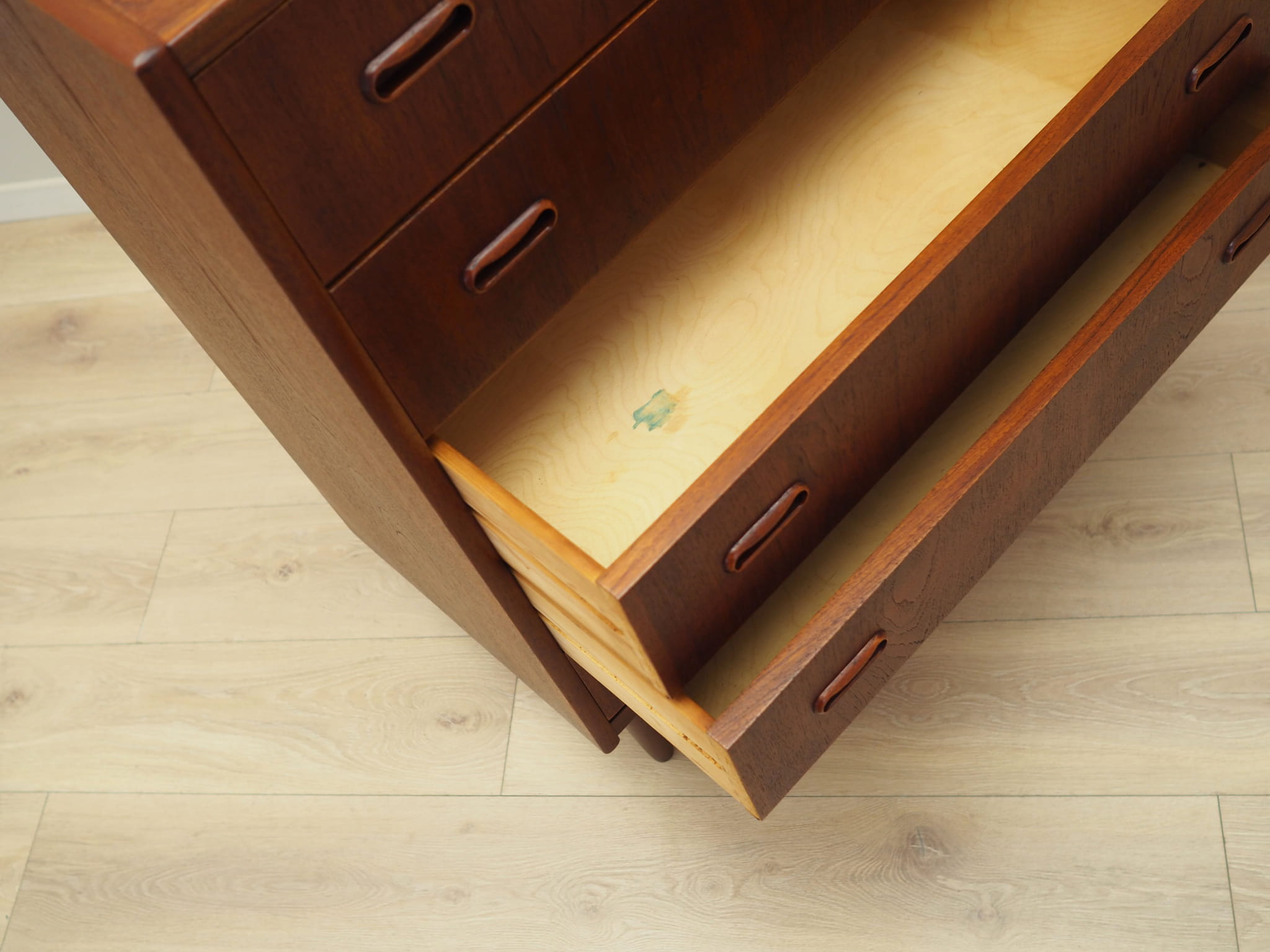 Vintage chest of drawers Teak wood Brown 1970s