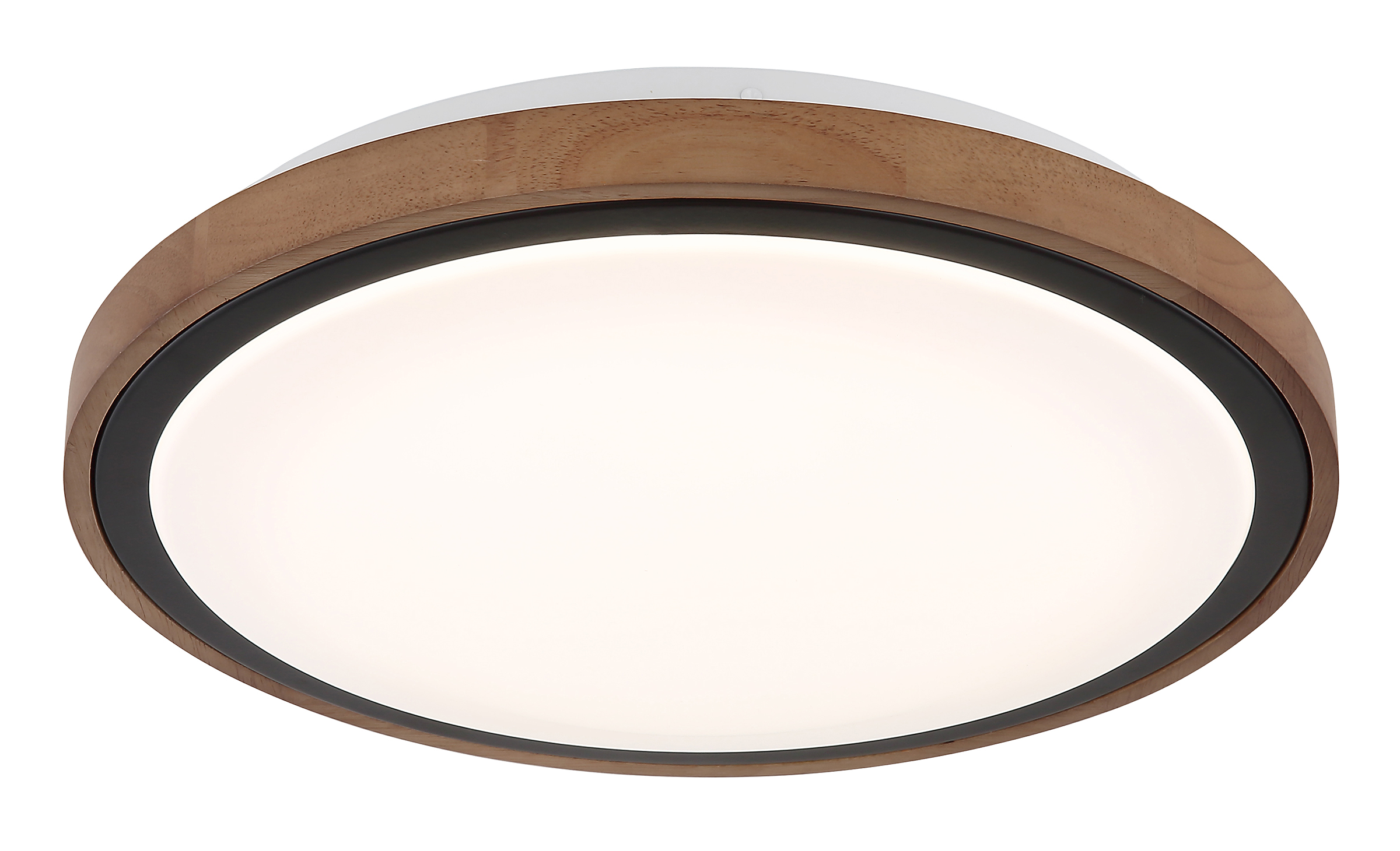 Bruno LED ceiling light 1-bulb acrylic glass solid oak