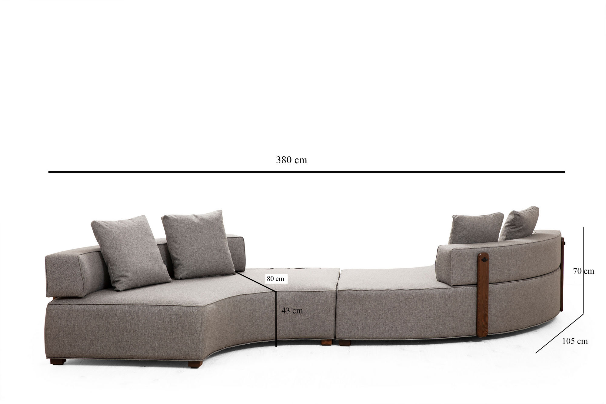 Gondol-5 Sofa Grau