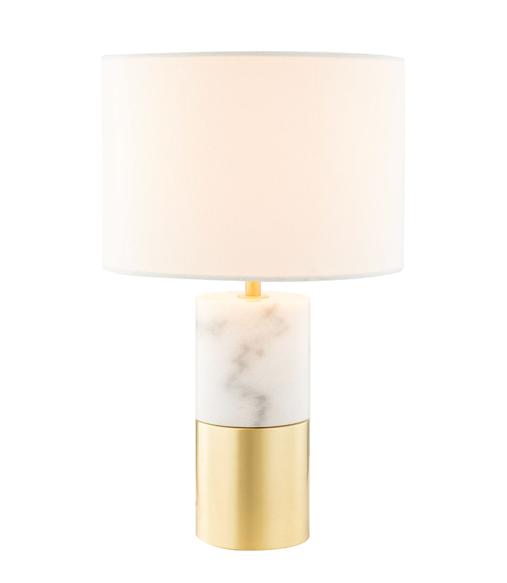 Tischleuchte Hege Leinen / Marmor 1-flammig
