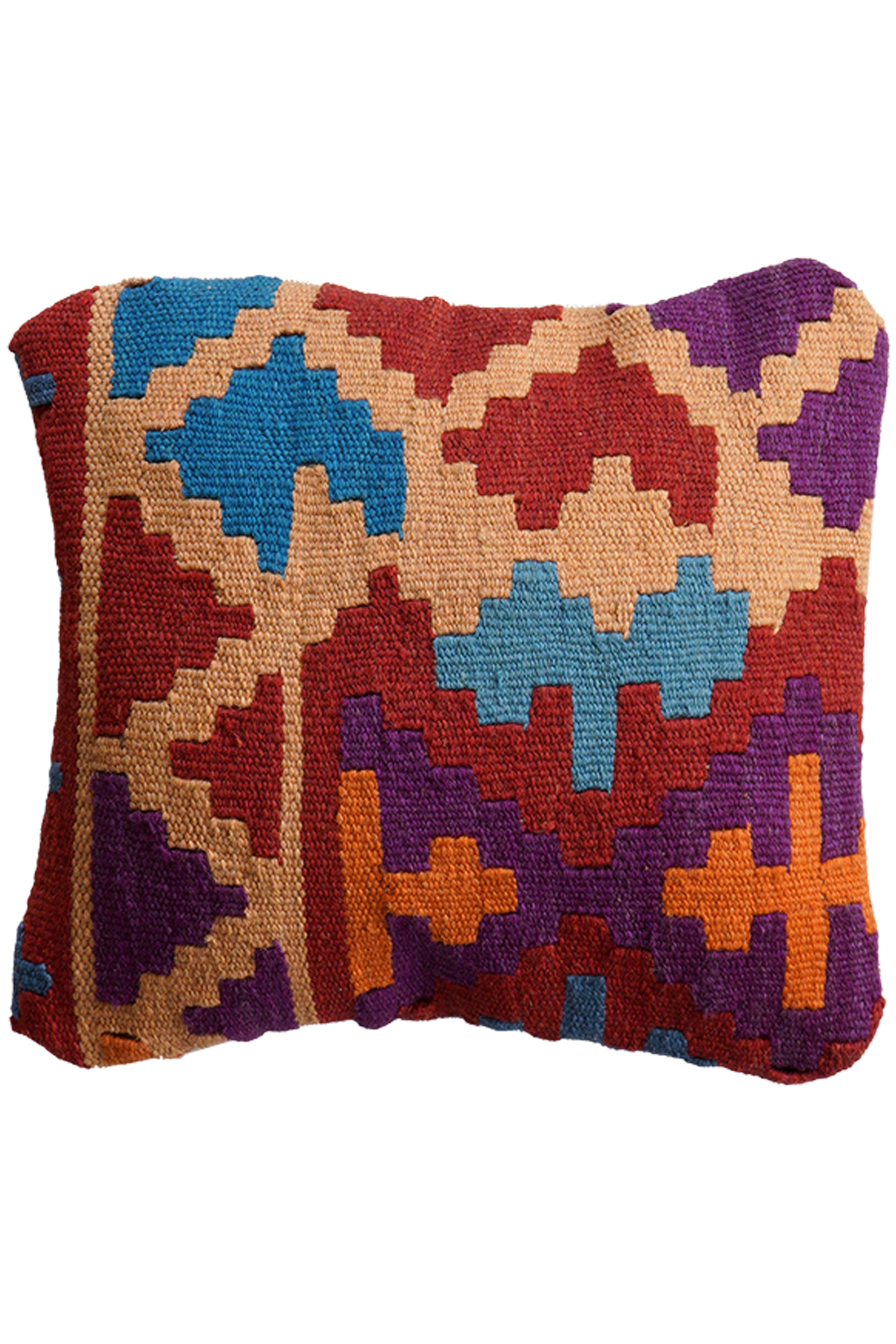 Kilim Kissenbezug Wolle Mehrfarbig