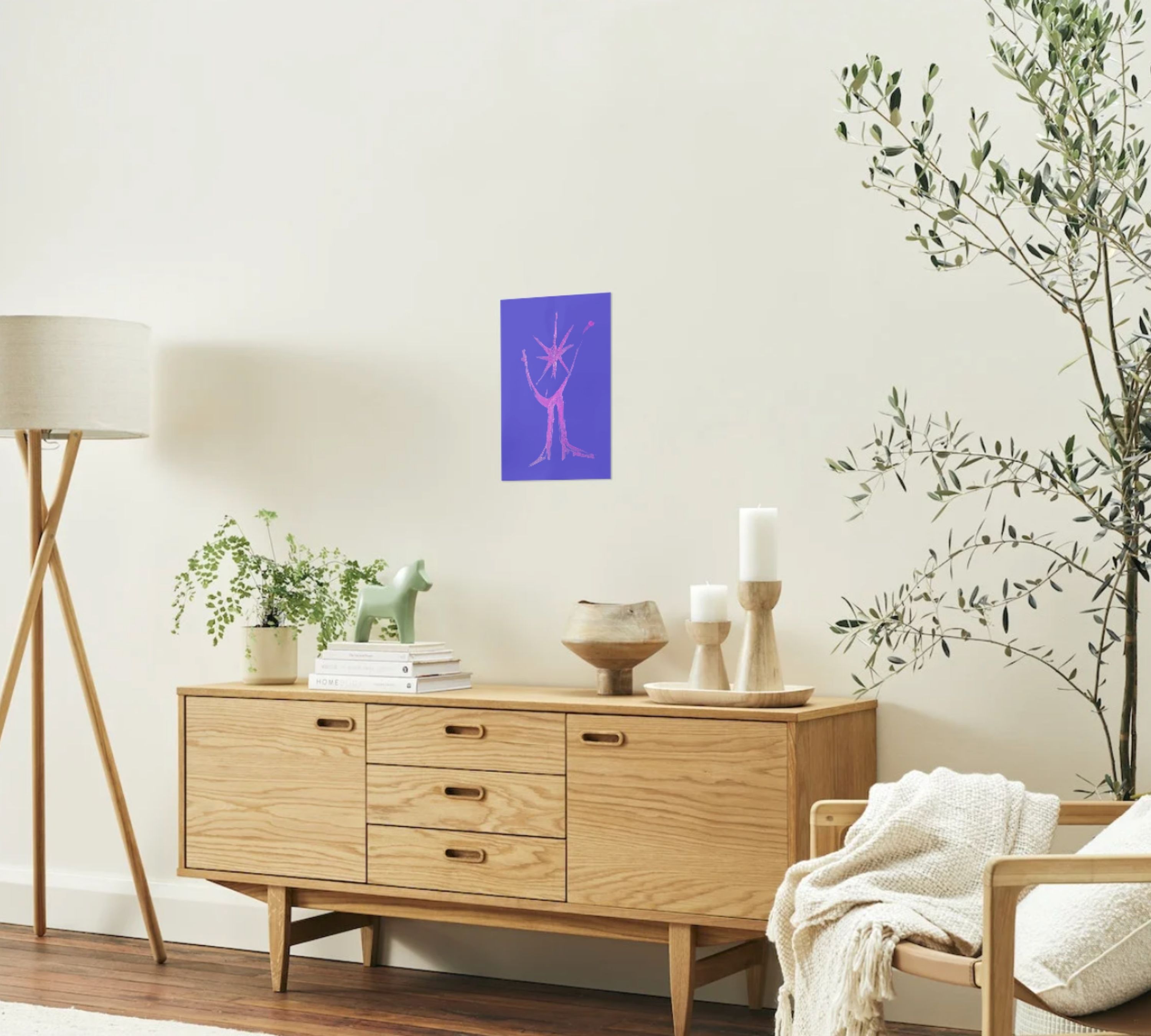 Amuleto Azzurro Kunstdruck Mehrfarbig