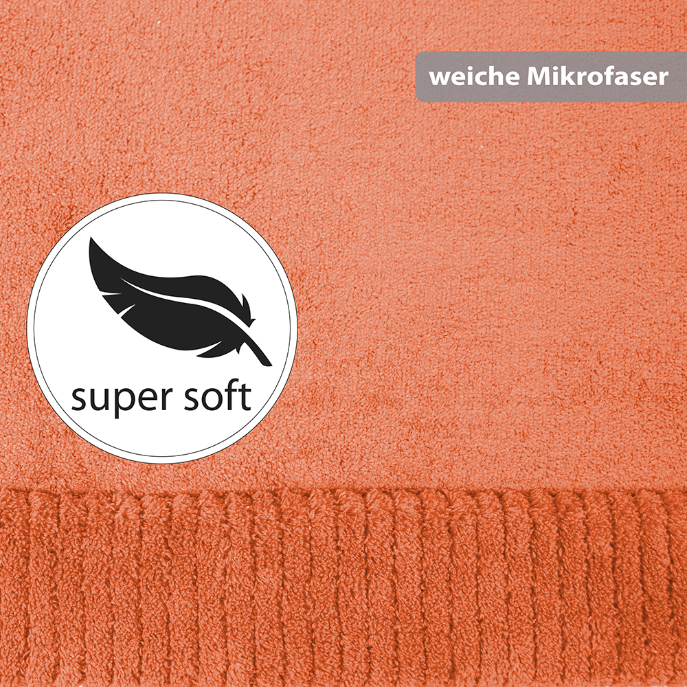 Rutschfeste Microfaser Badematte mit Memory Foam Kupfer