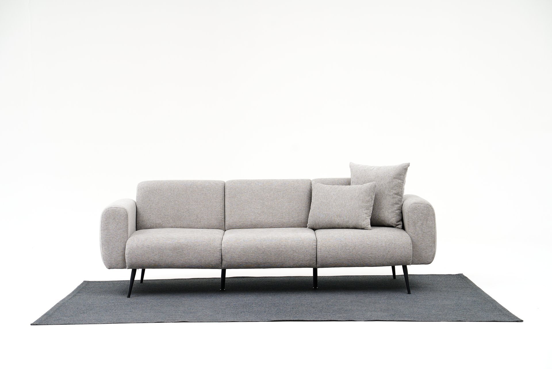 Side Sofa 3-Sitzer Hellgrau