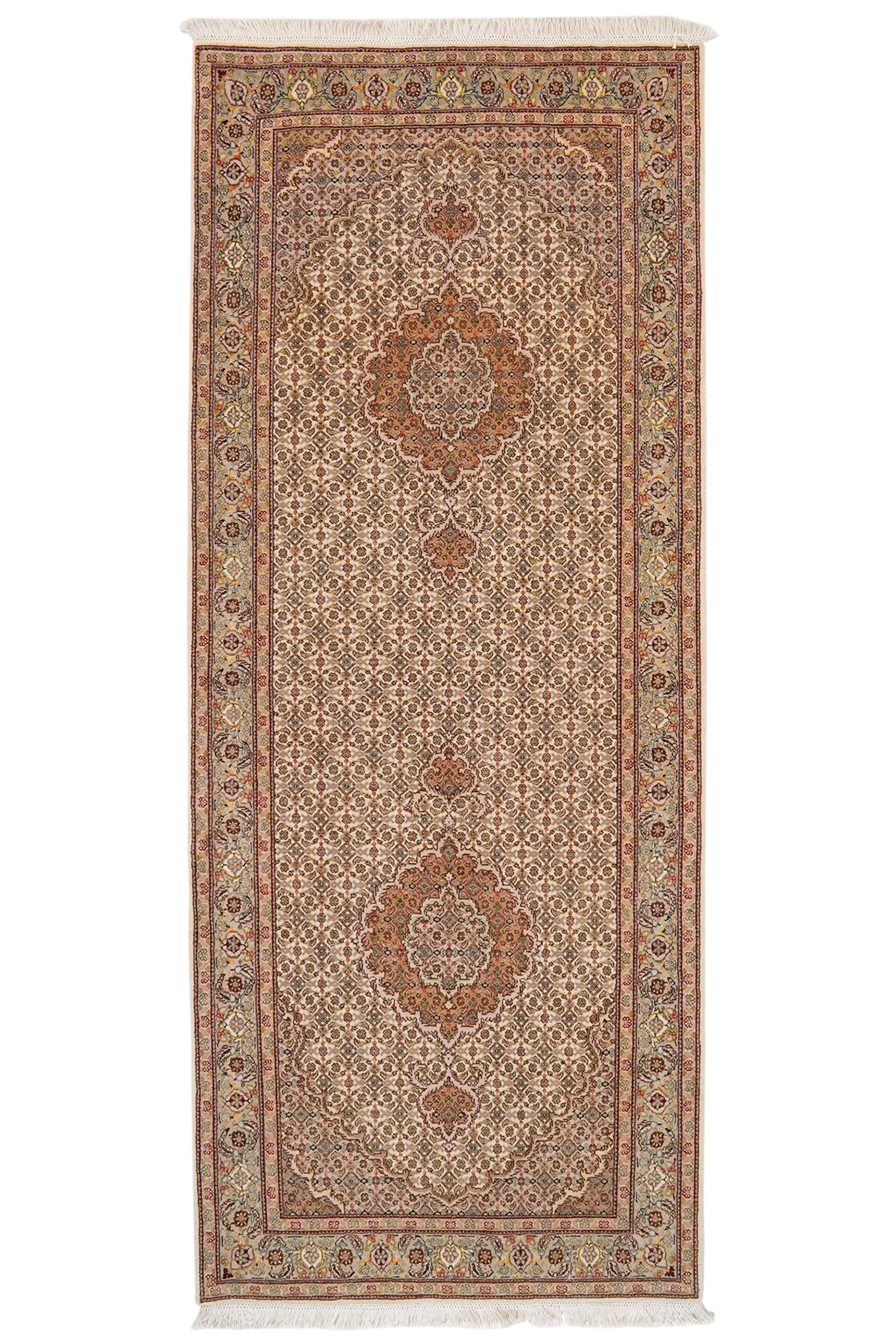 Tabriz 50M Teppich Wolle Beige Gemustert