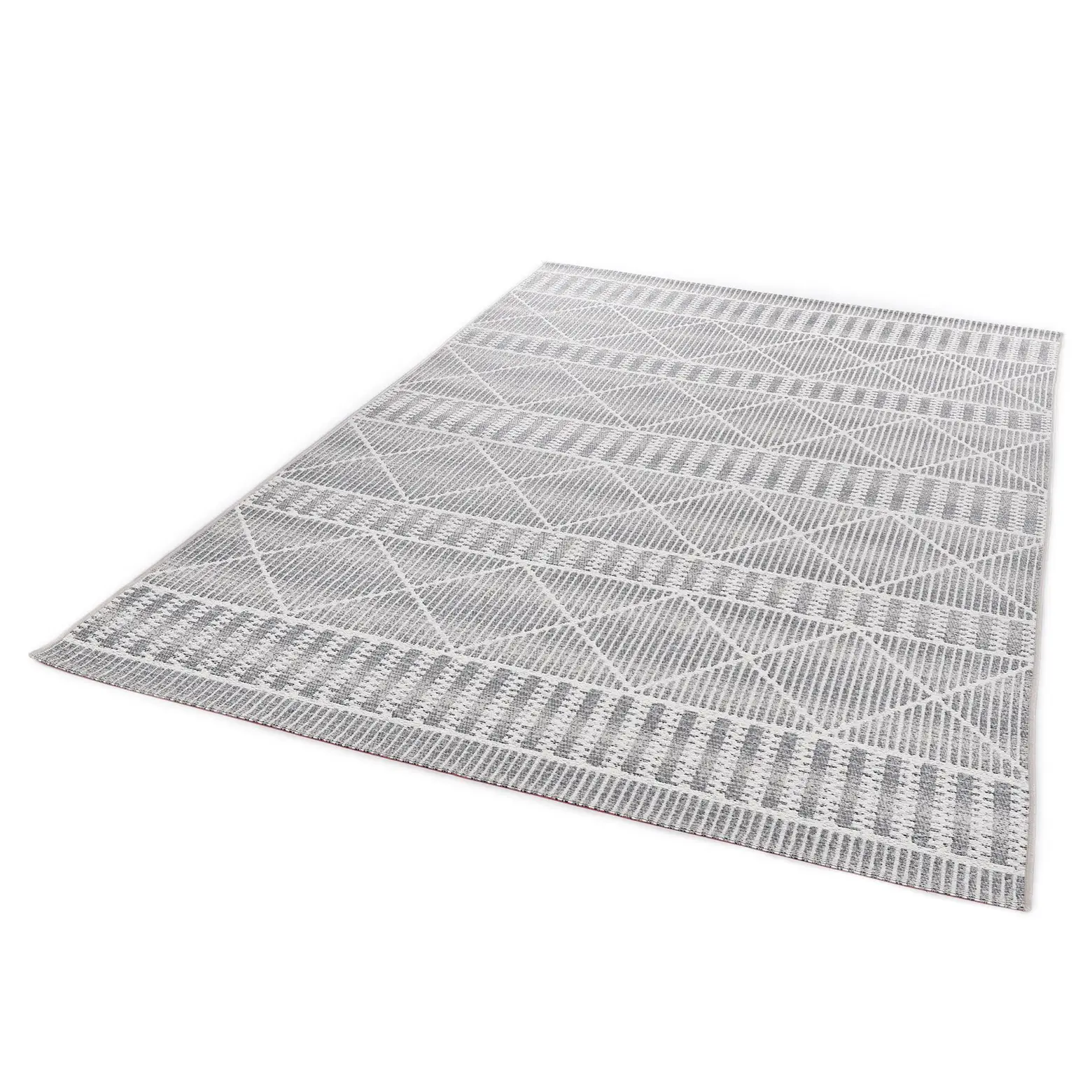 Funky Geometric Outdoorteppich Beige