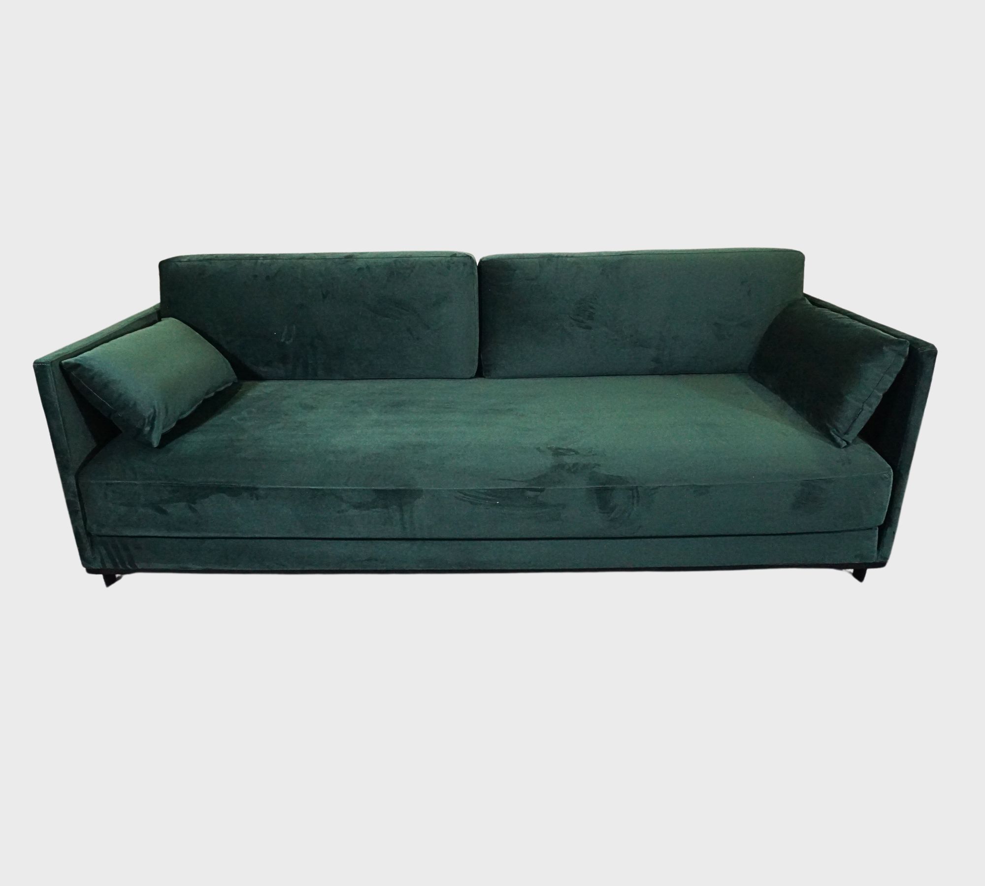 Chill by SLS Schlafsofa 3-Sitzer Velour Lux Dark Green