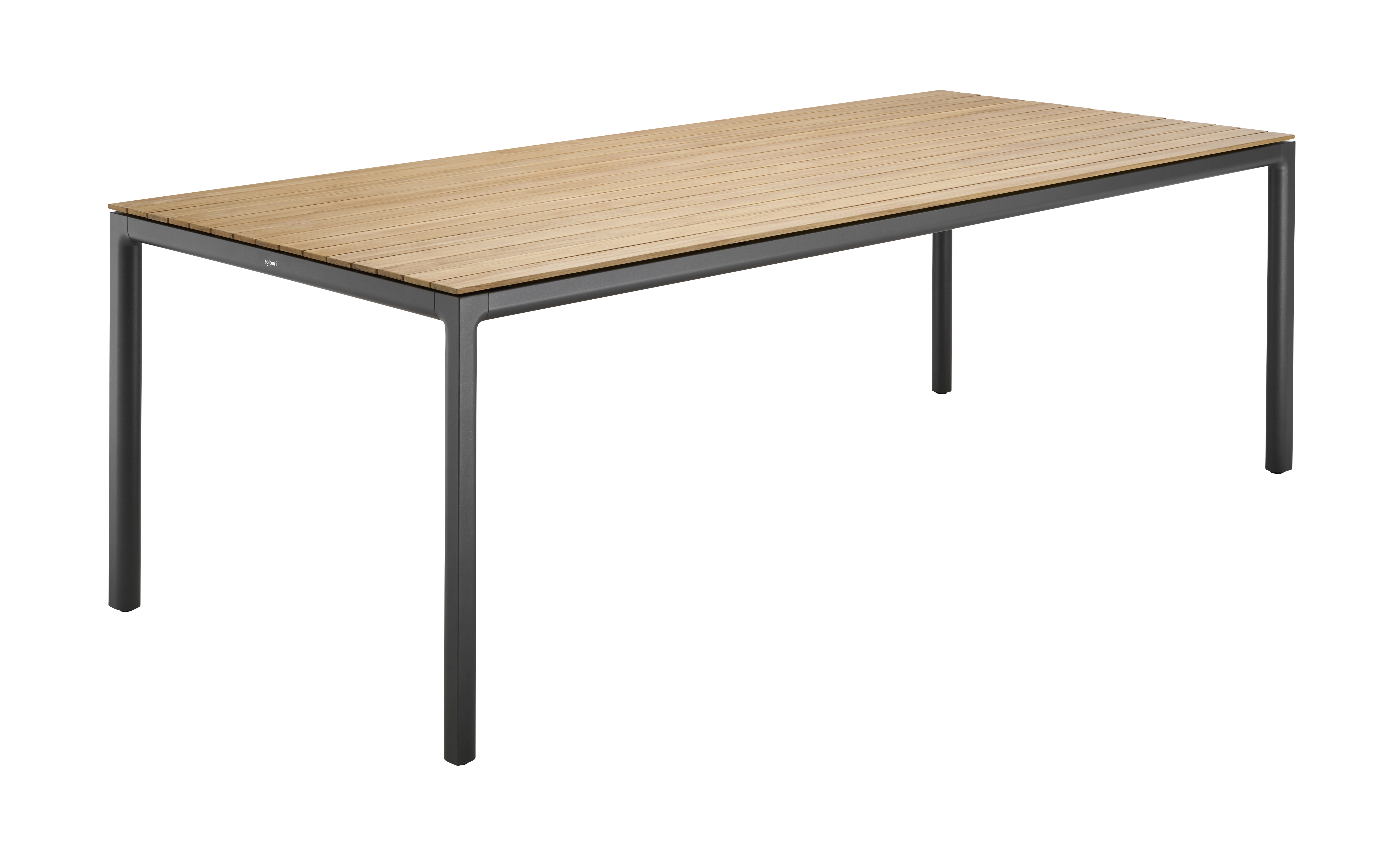 Soft Tisch Aluminium Teak-Platte Anthrazit