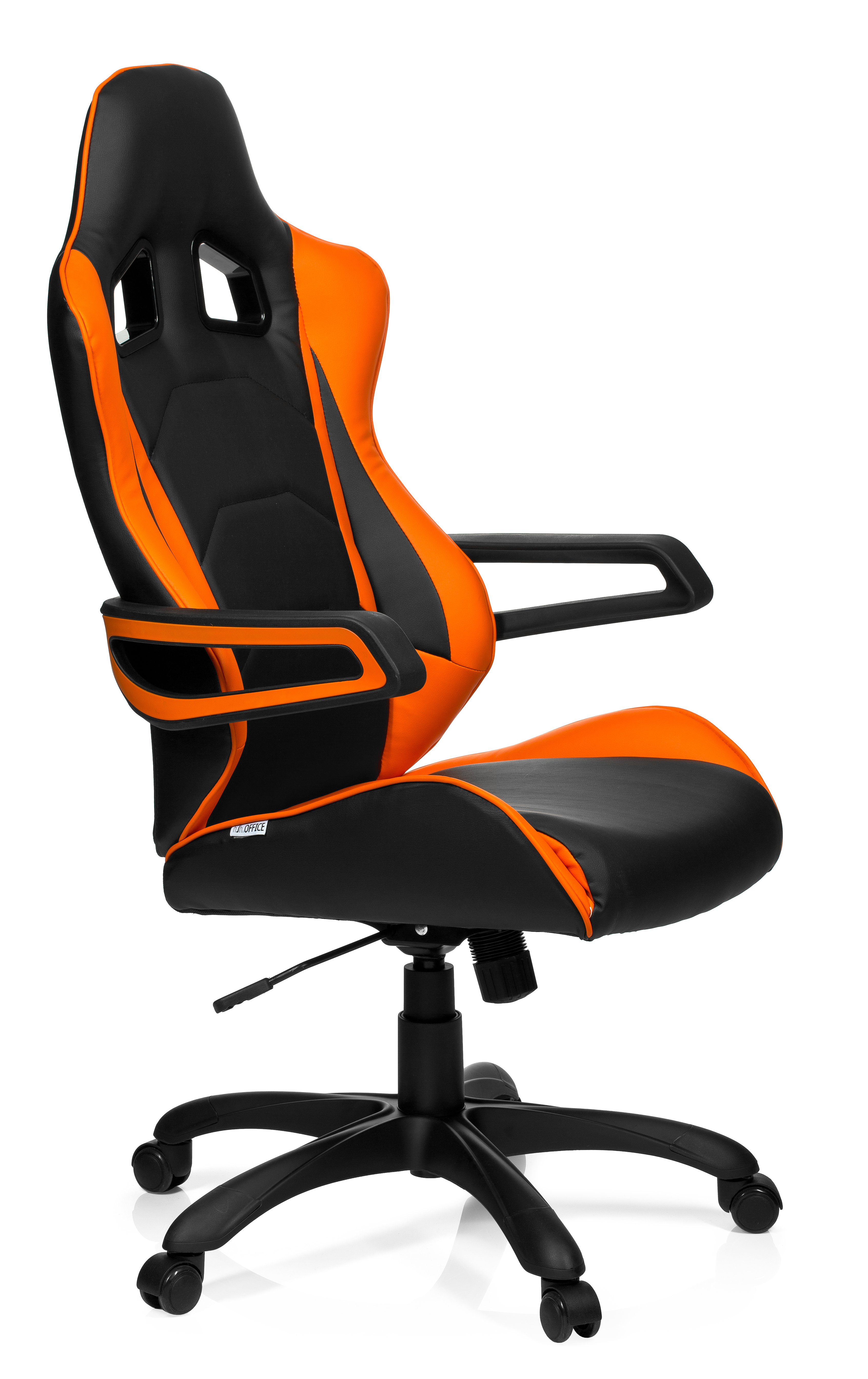 Game Pro Drehstuhl Kunstleder Schwarz Orange