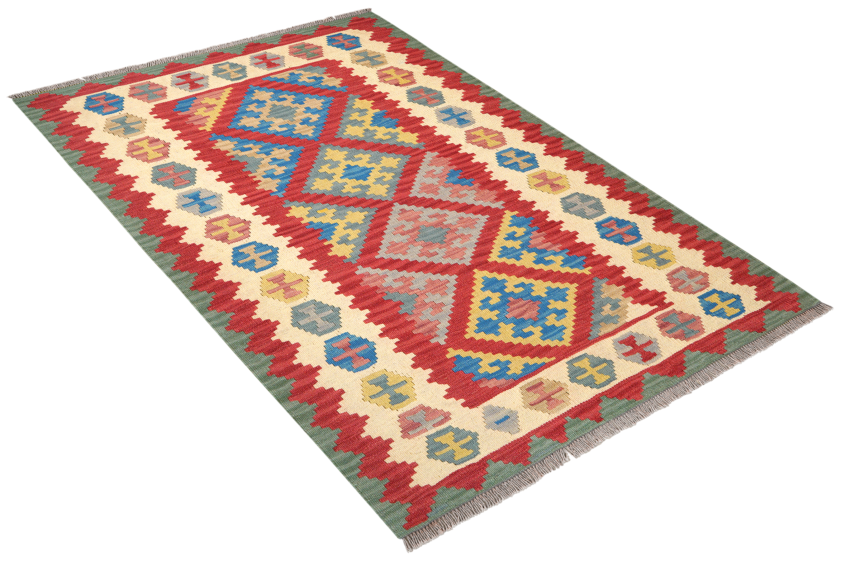 Kelim Gashgai Wool Multicolored