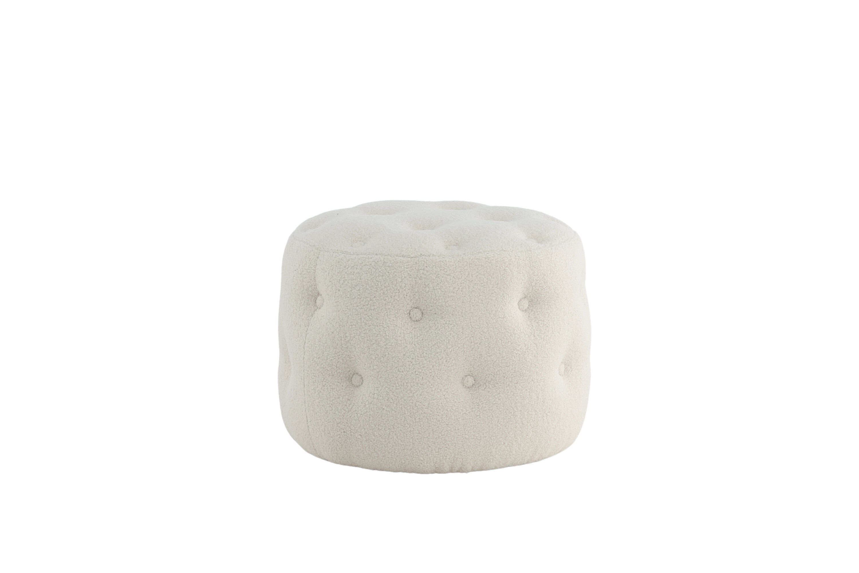 Benjamin Pouf Off-white Teddy