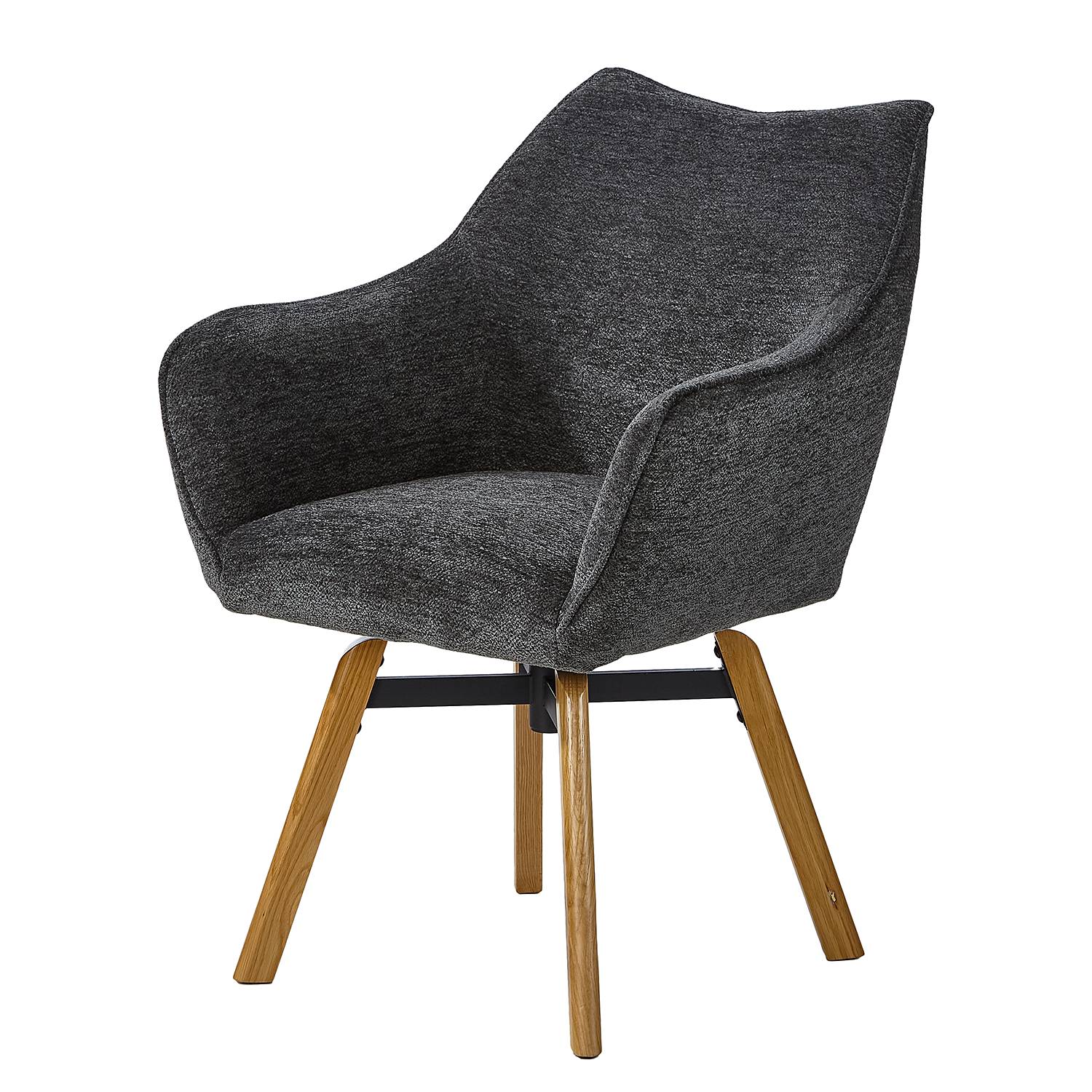 Mabontot Swiveling Armchair Chenille Oak