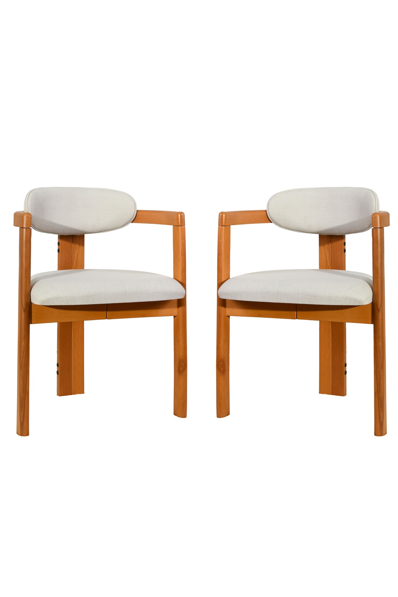 2x Touch Chair Wood Veneer Cream