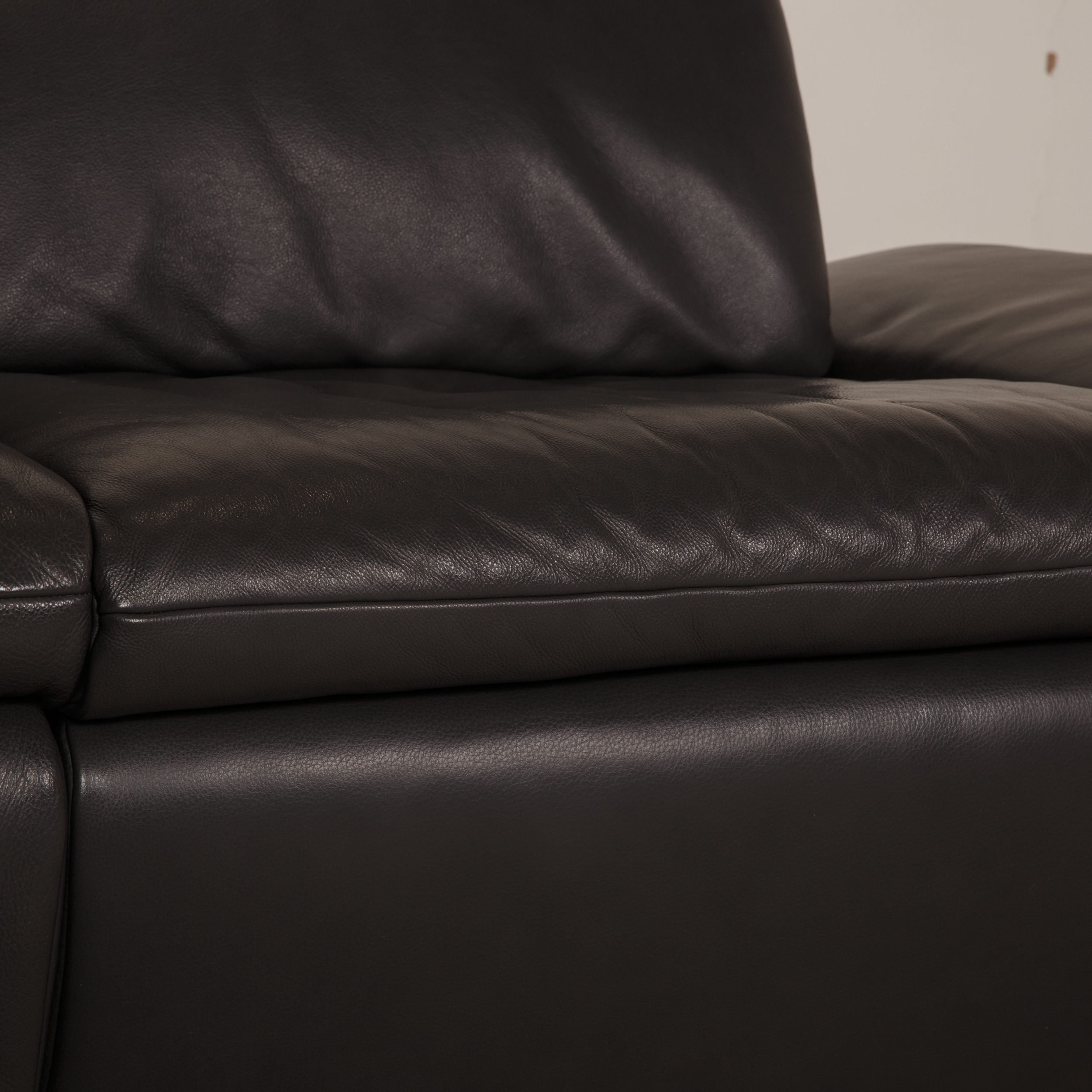 Evento Sofa 2-Sitzer Leder Grau Relaxfunktion