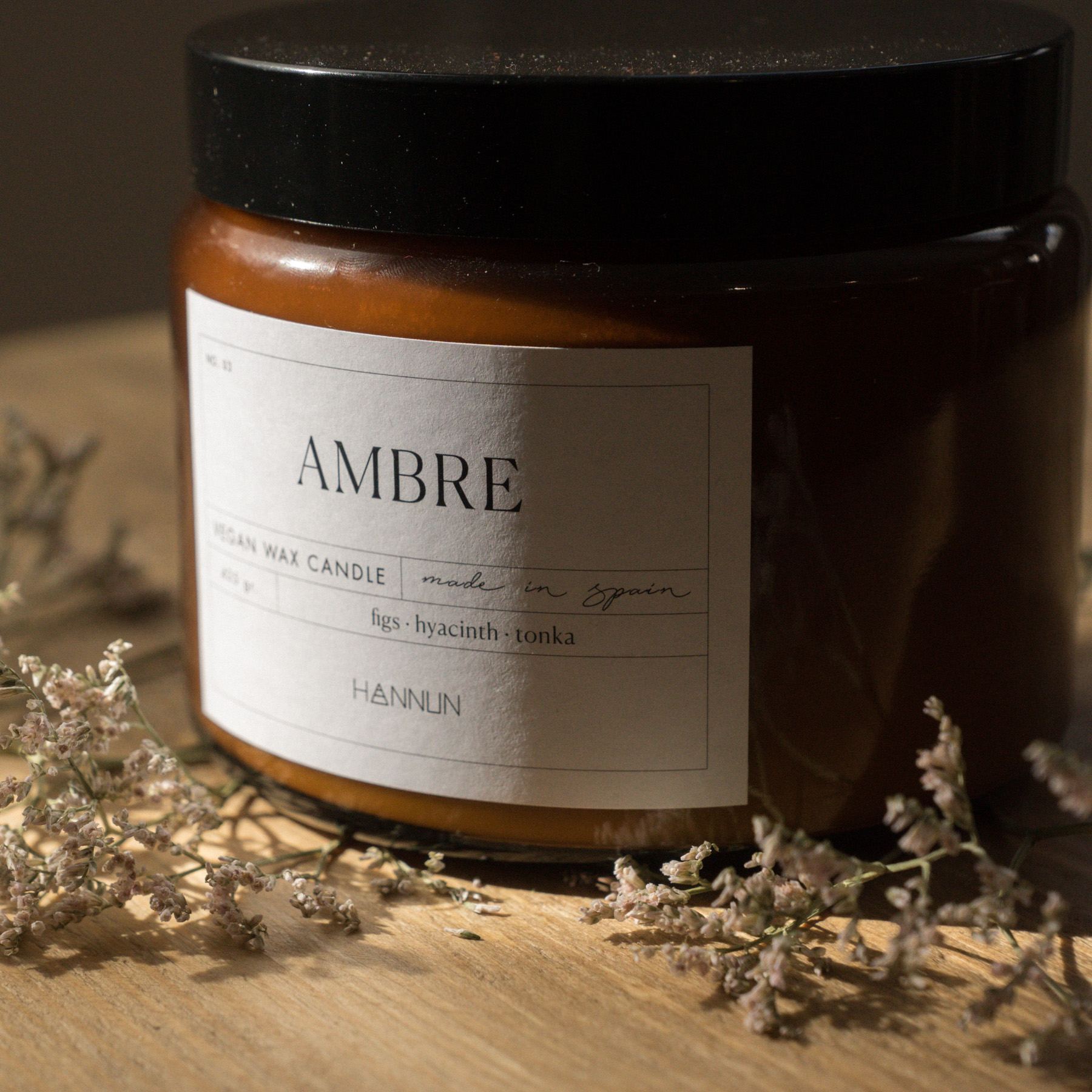 Ambre Duftkerze Sojawachs Braun