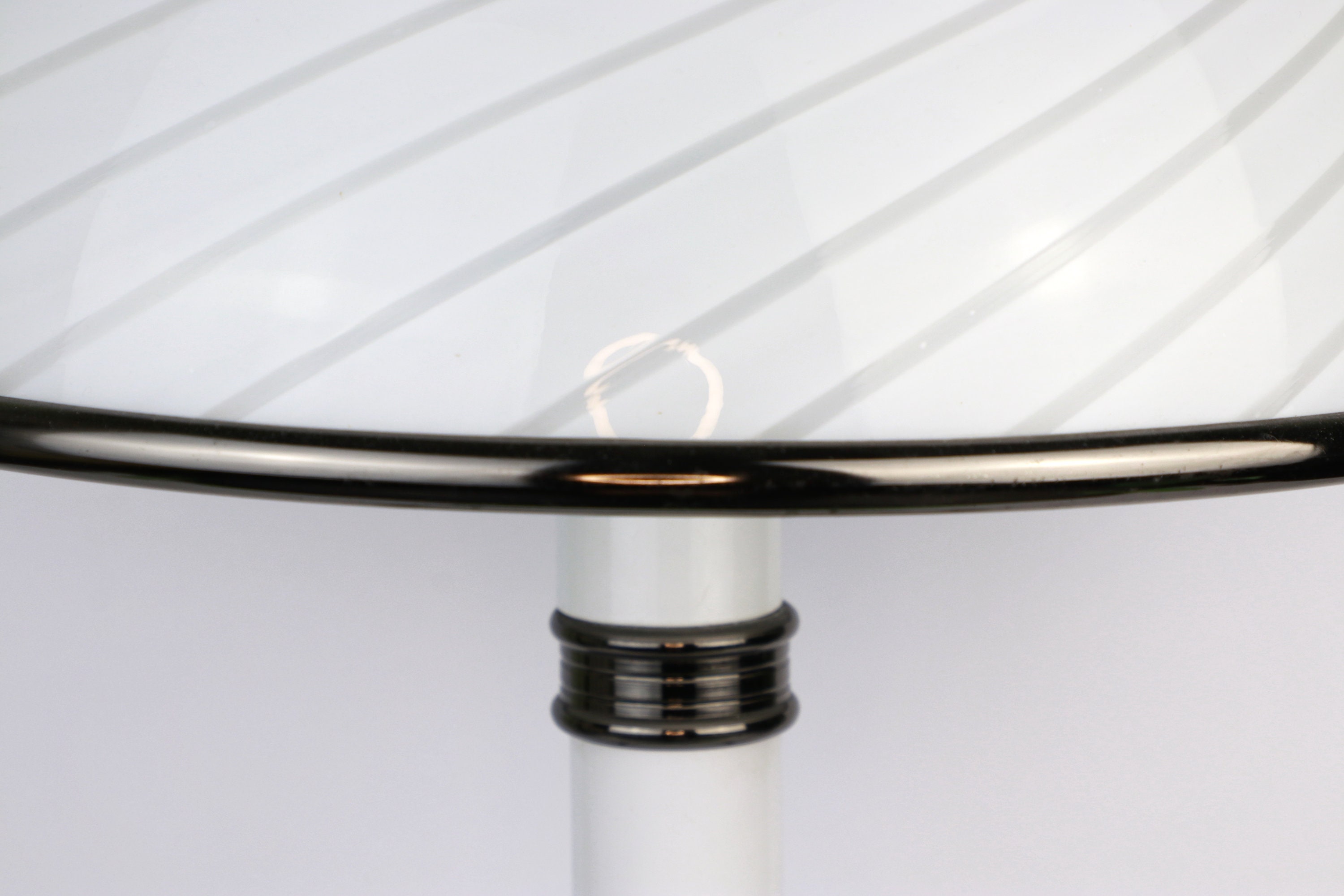 Vintage Pilz Tischlampe Muranoglas 1980er Jahre