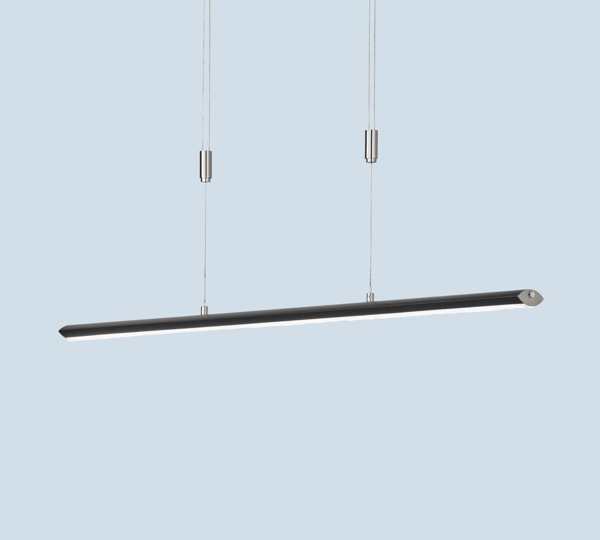 LED-Pendelleuchte Metall Schwarz