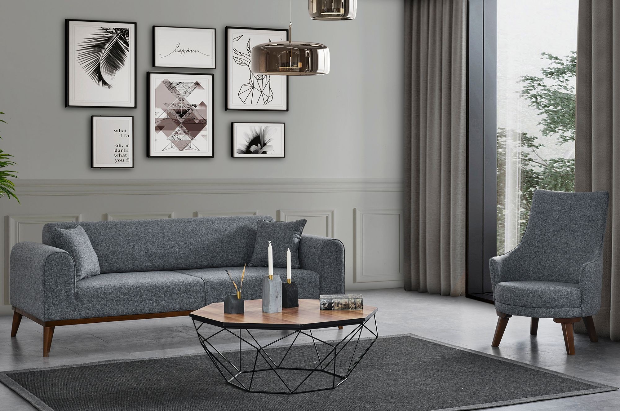 Cofi Armchair Light Grey