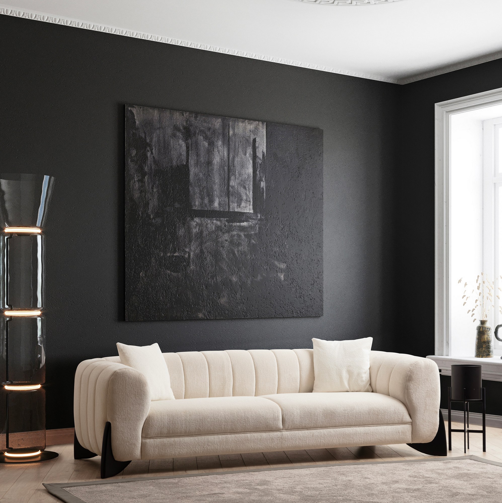 Sandreo 3-Sitzer Sofa Weiß