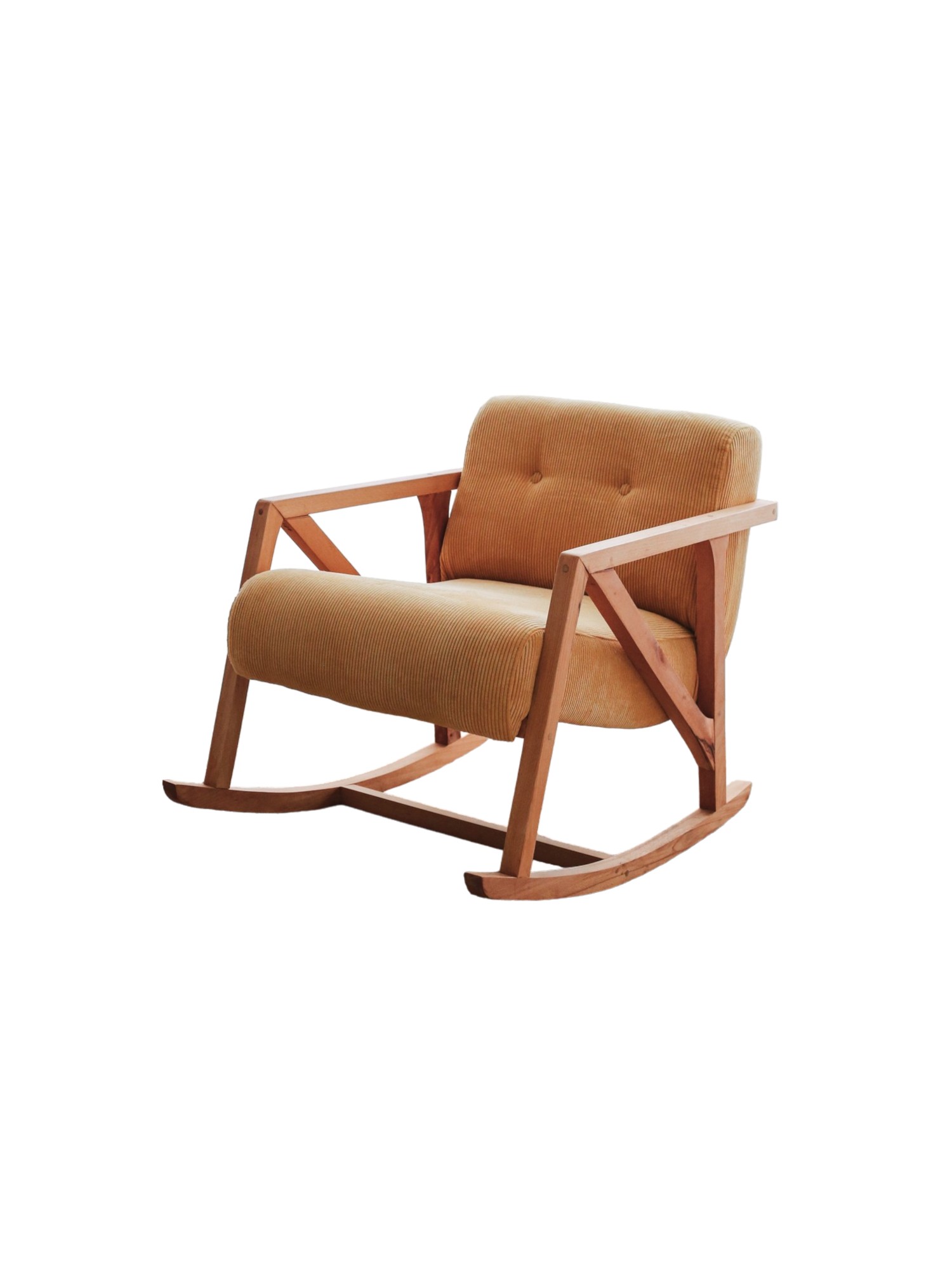 Nini Rocking Children's Chair Velvet Yellow