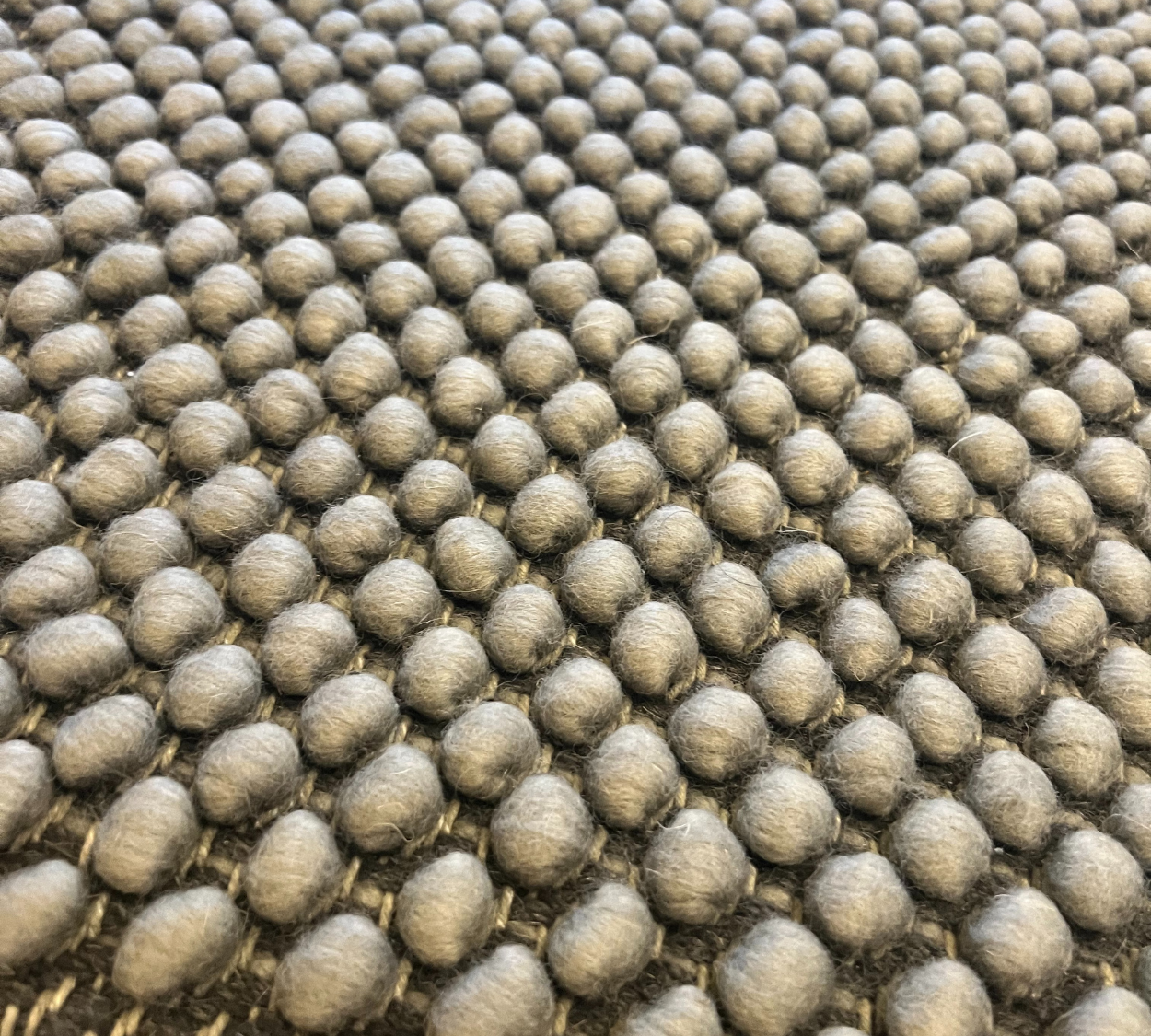 Pebble Teppich Wolle Jute Dark Grey 240 x 170 cm