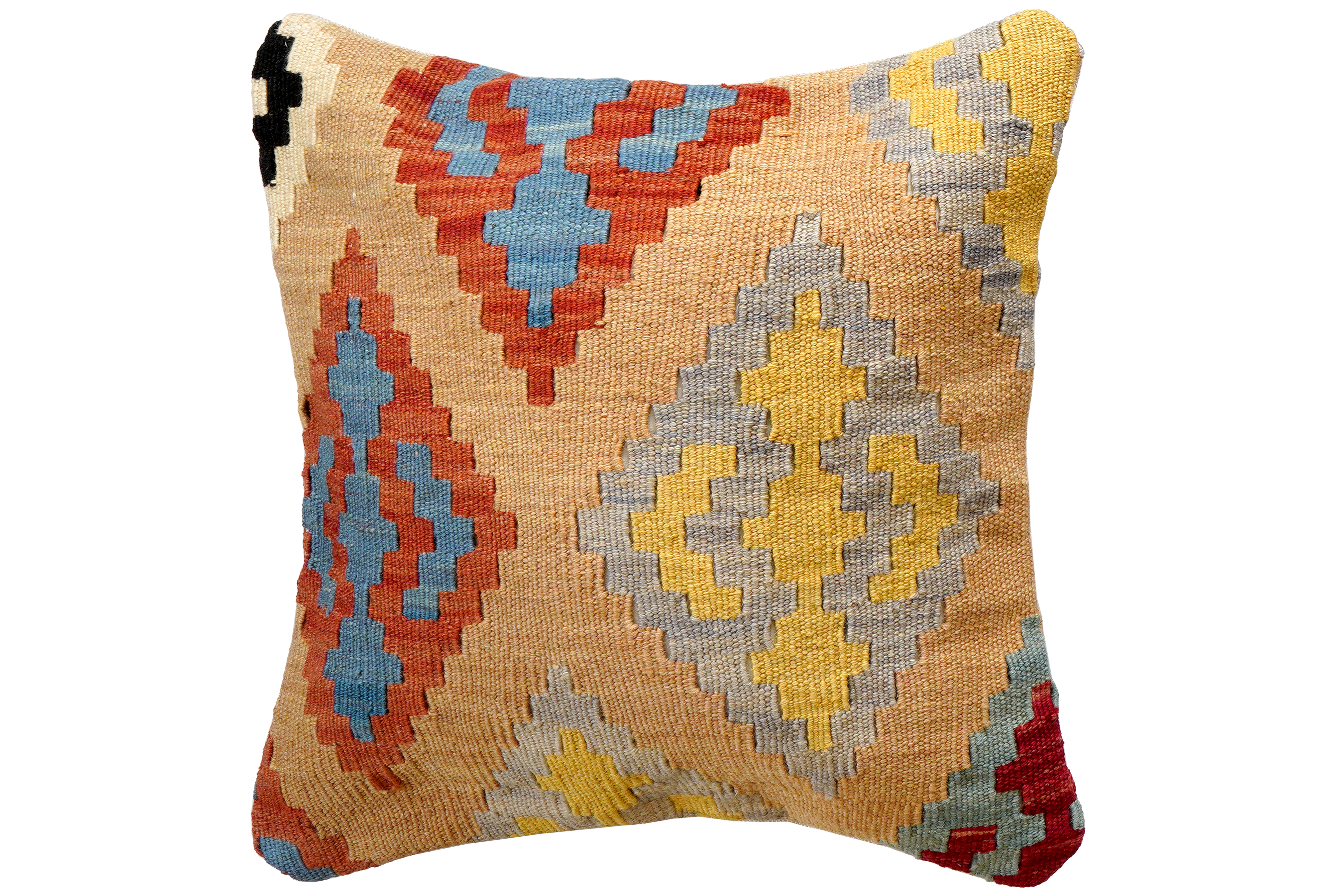 Kilim Kissenbezug Wolle Mehrfarbig