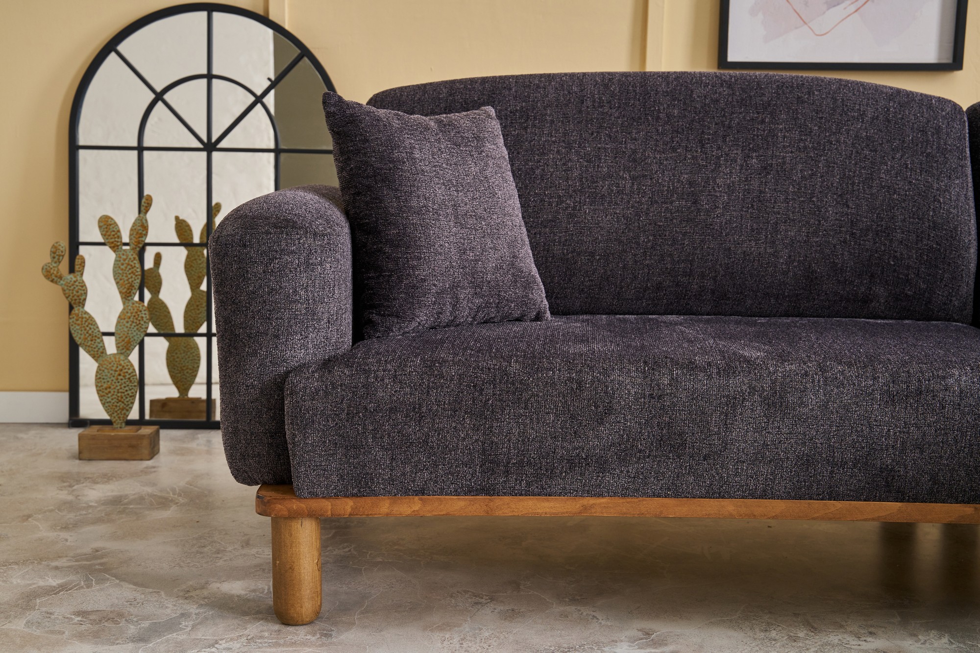 Rens Sofa 4-Sitzer Anthrazit