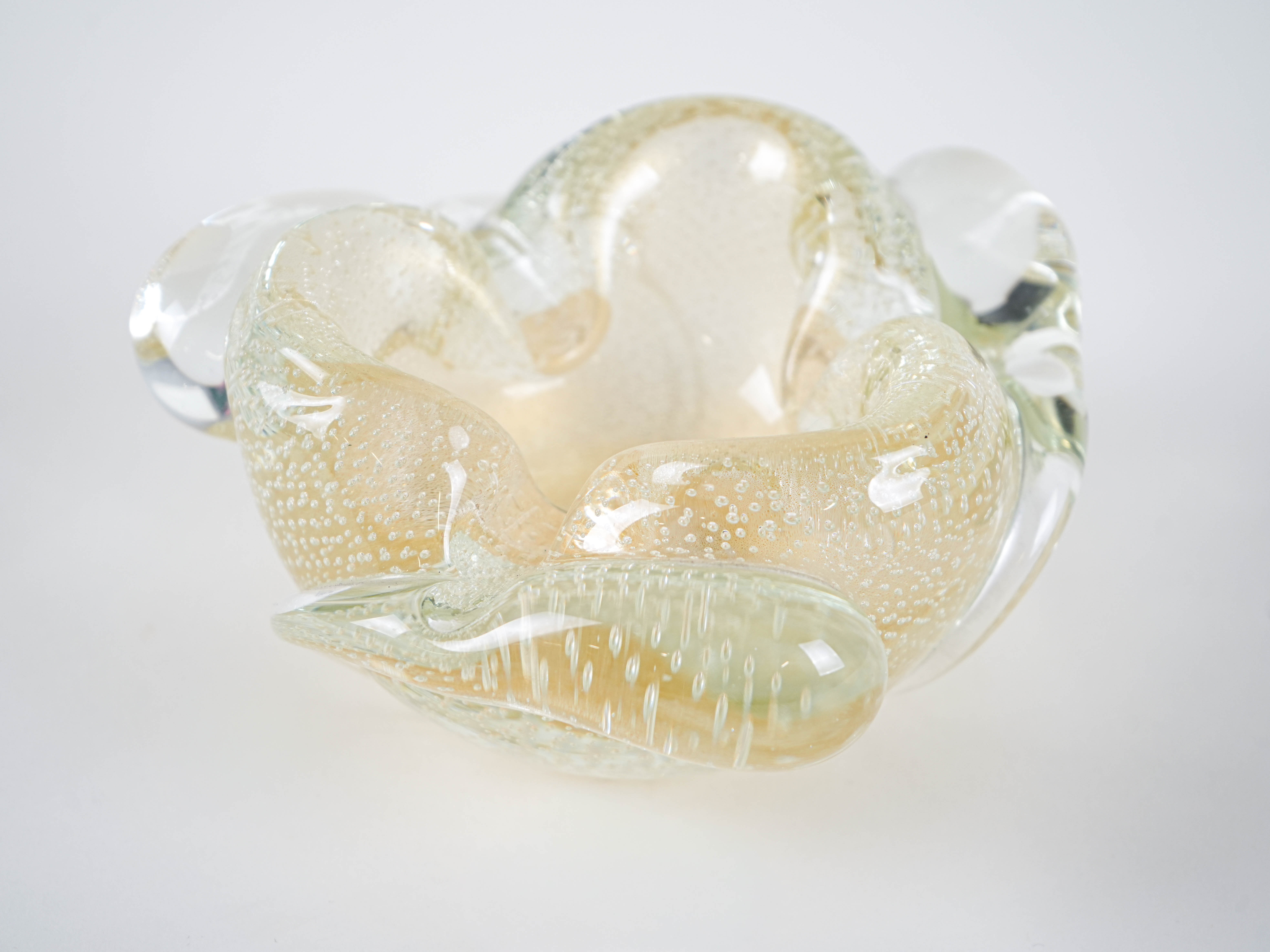 Ashtray Murano glass Yellow 1960s
