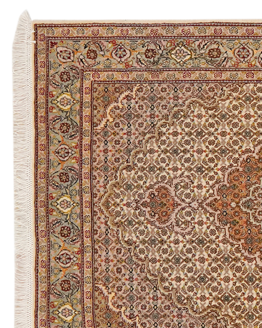 Tabriz 50M Teppich Wolle Beige Gemustert