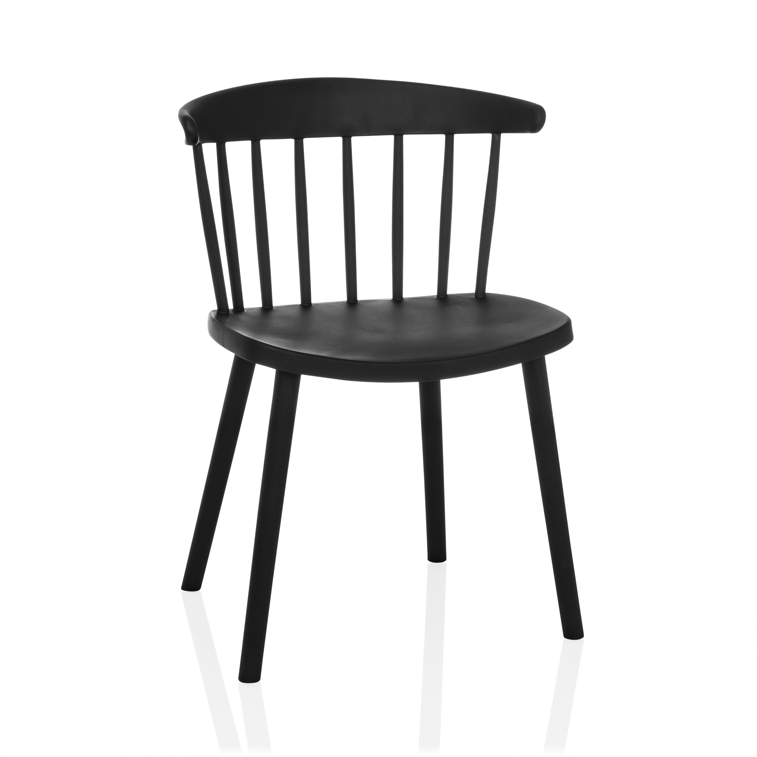 ARTIFO RIB Esszimmerstuhl Kunststoff Schwarz