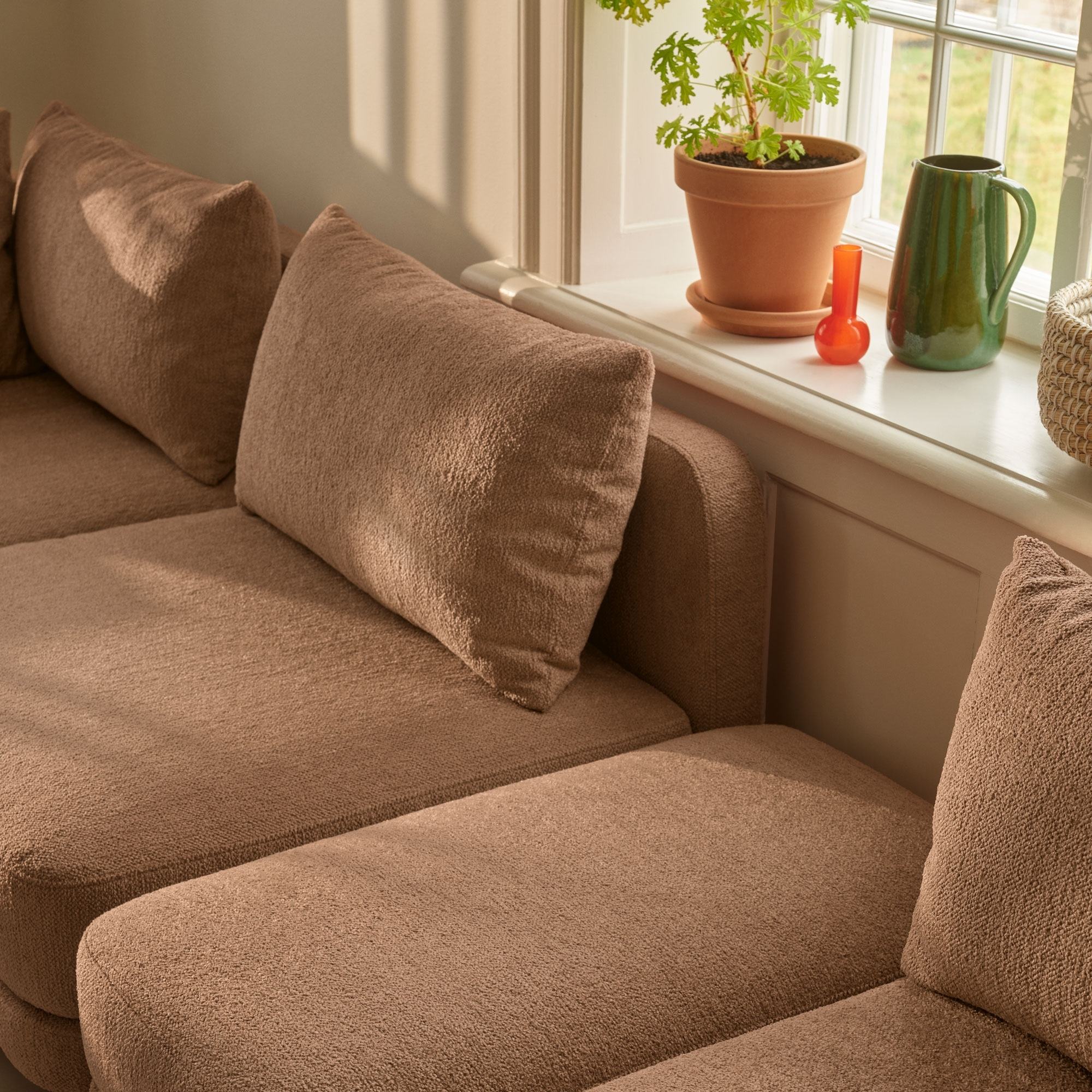 Maison Eckmodul Bouclé-Stoff Time Blush