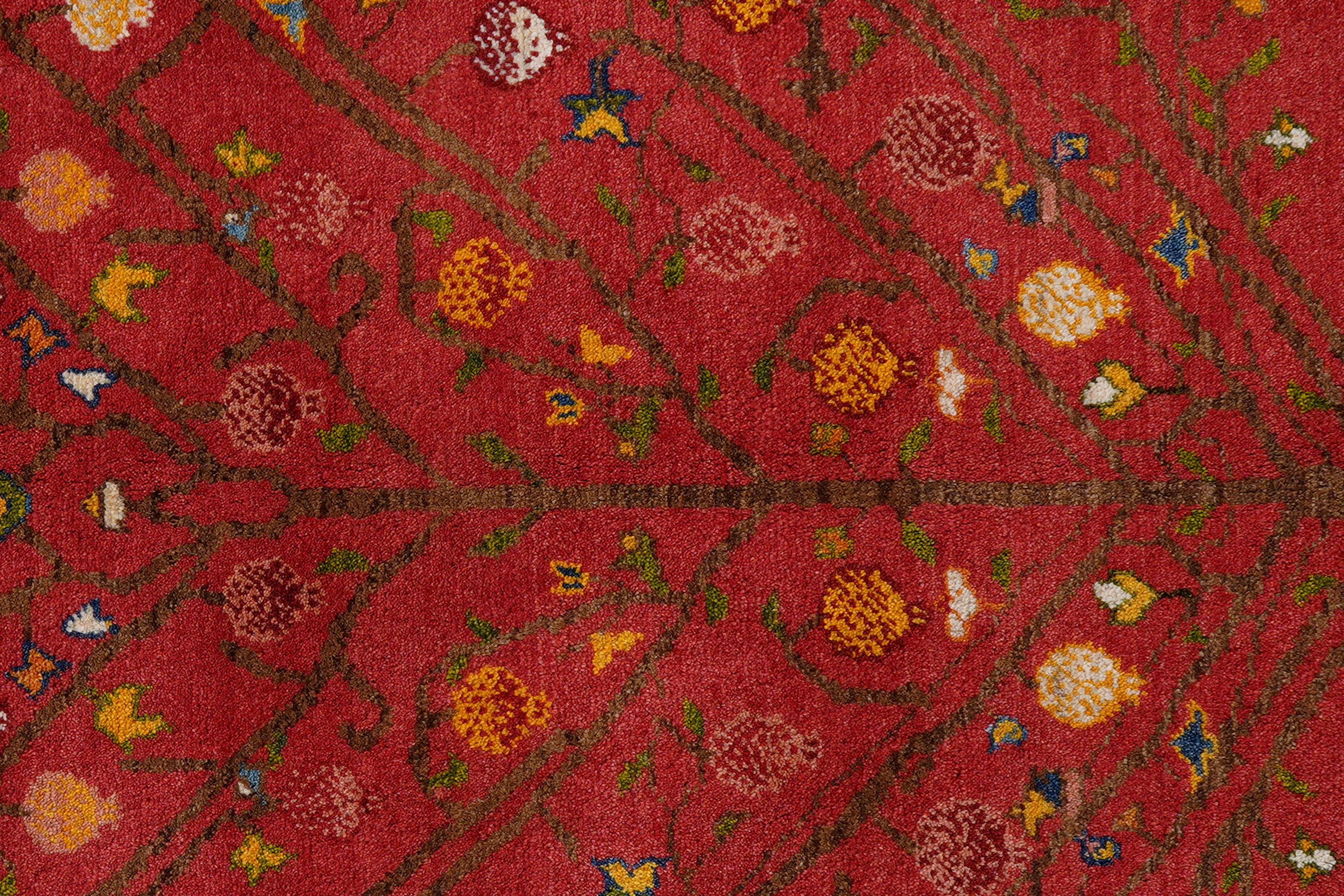 Rizbaf Gabbeh-Teppich Wolle Rot