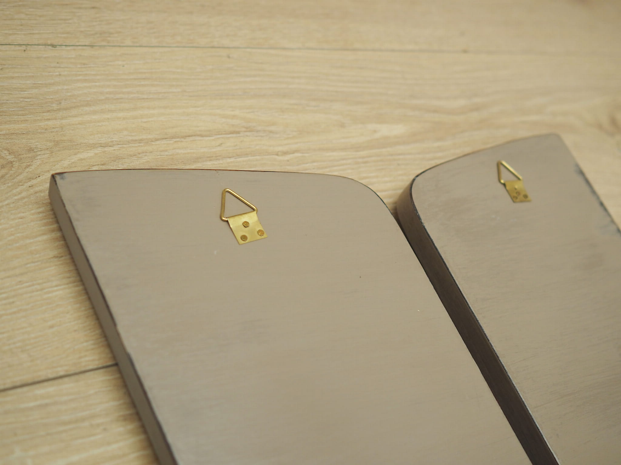 2x Mirror Wood Grey 1960s