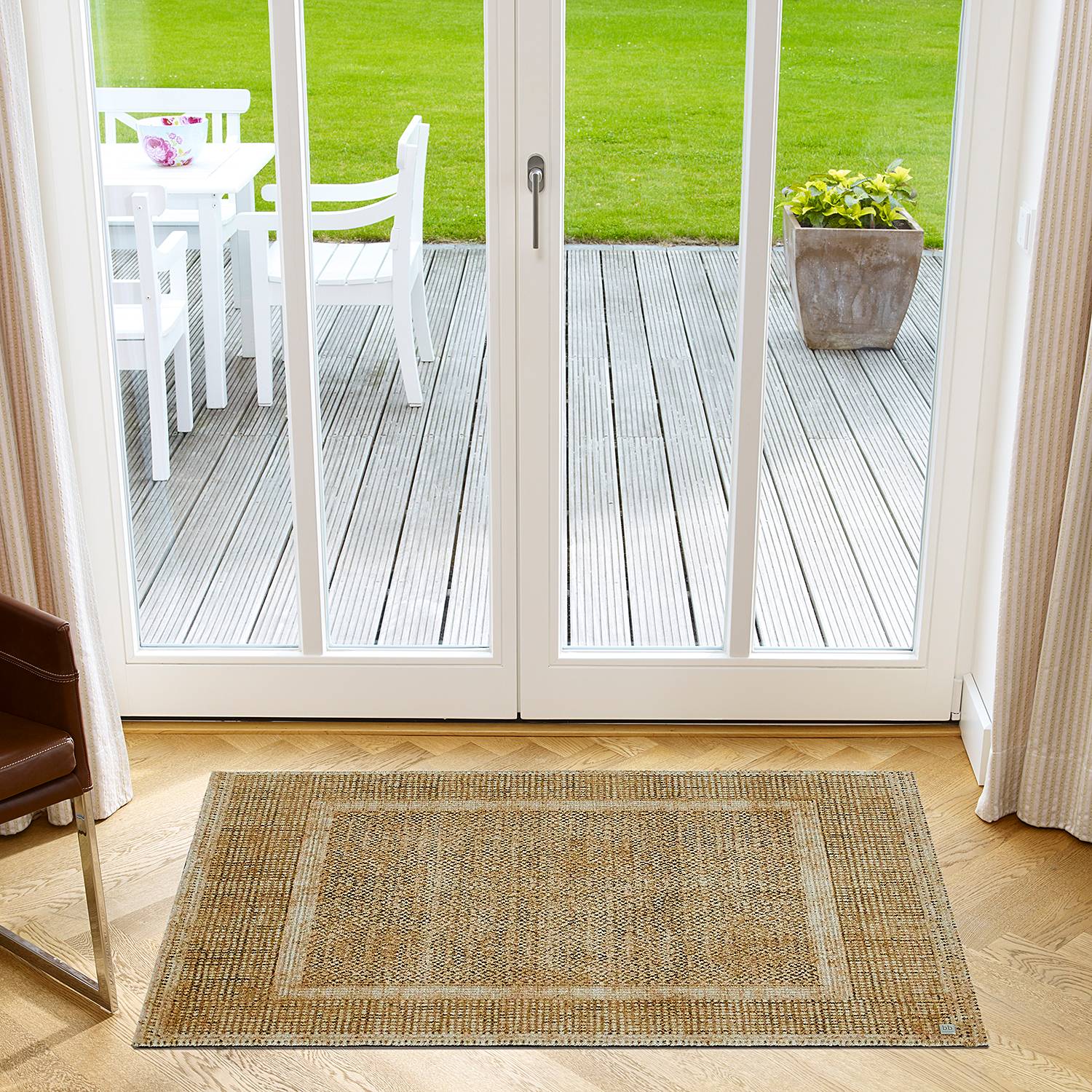 Doormat Square Honey Brown